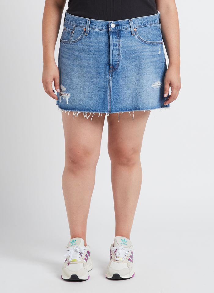 Levi's Women's Plus Size New Icon Skirt, Iconically Yours, 14 :  : Fashion