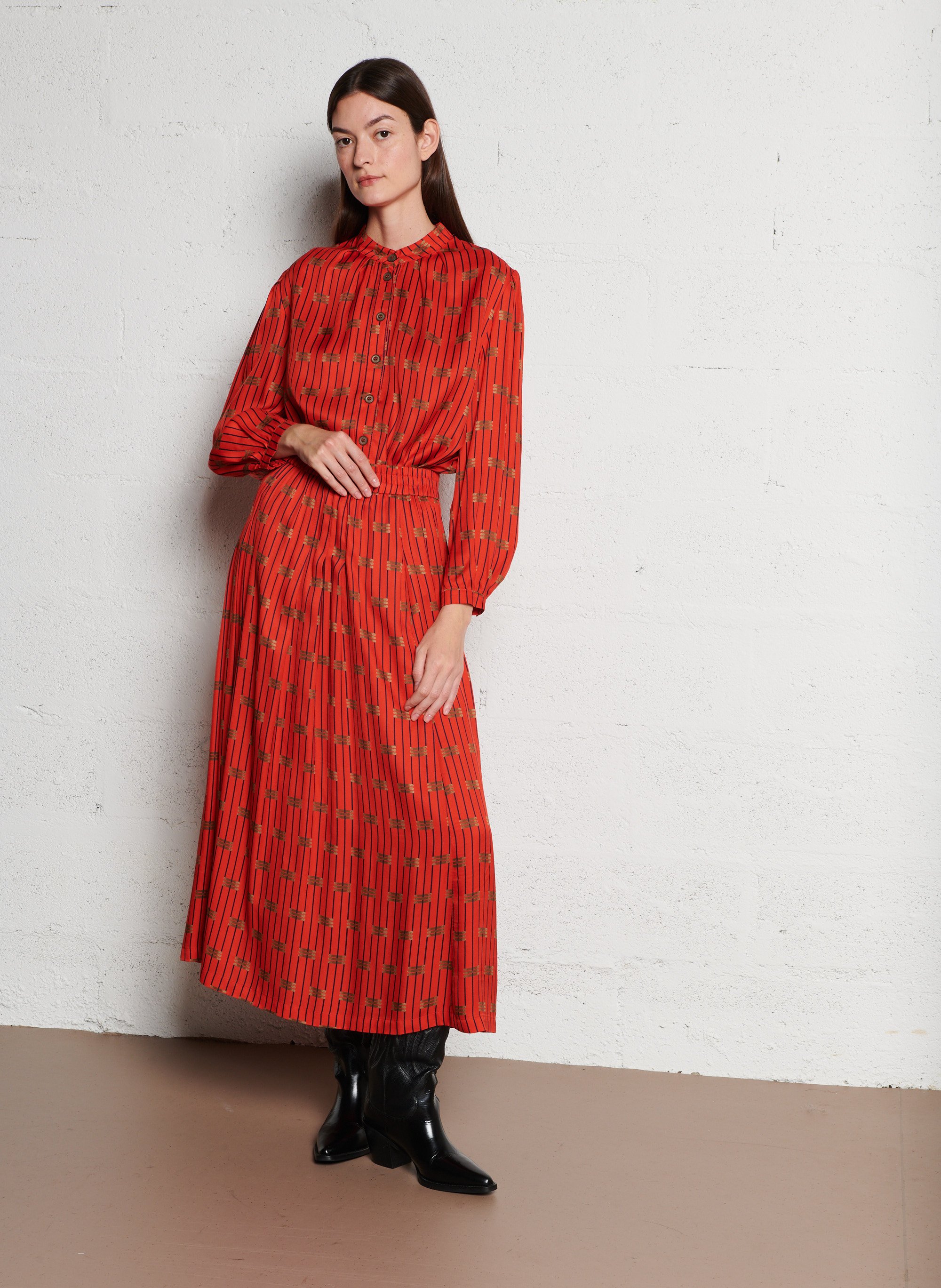 Korte rok met print SUZIE WINKLE Rood
