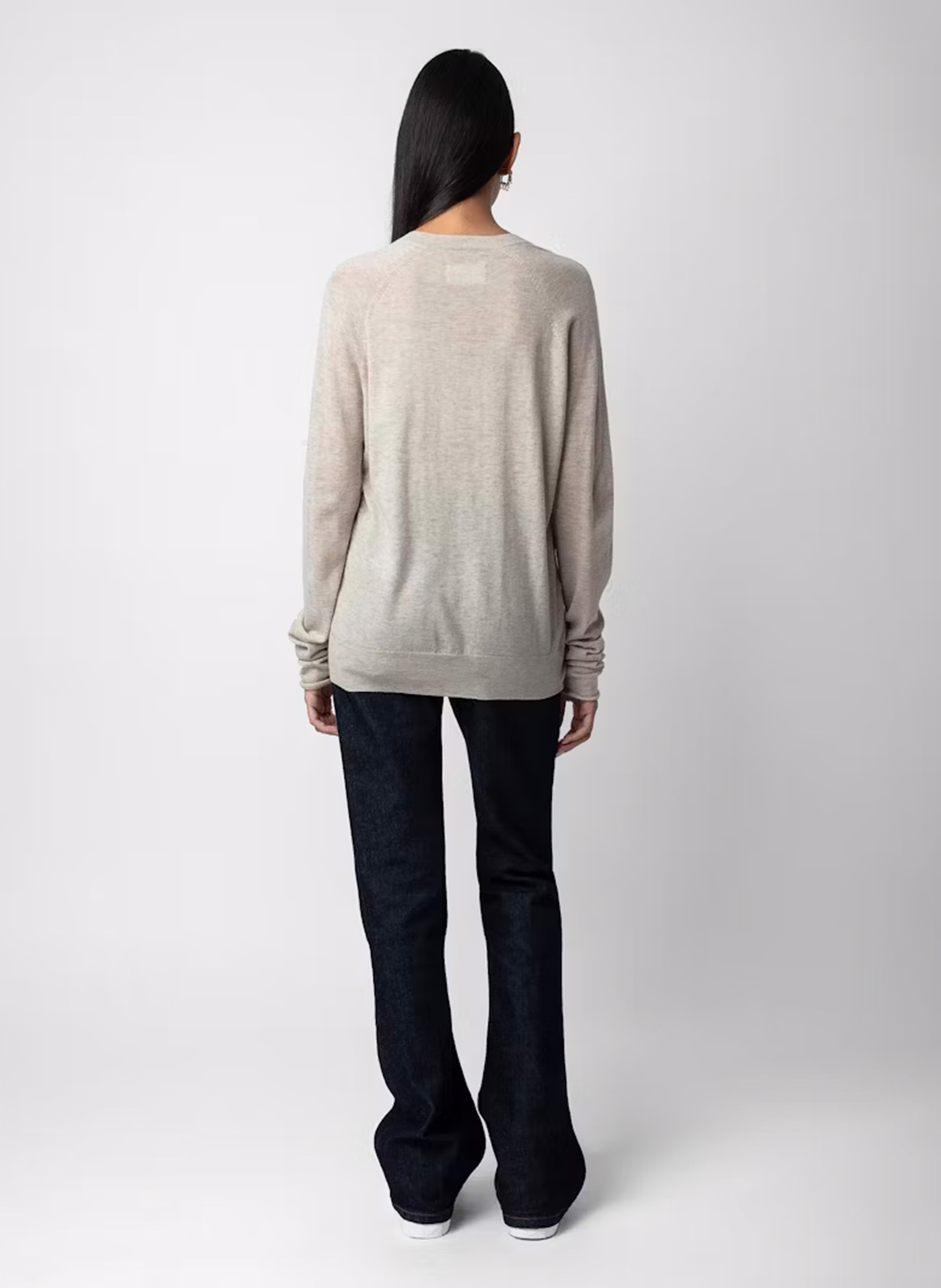 Kaschmirpullover mit V-Ausschnitt ZADIG&VOLTAIRE Beige