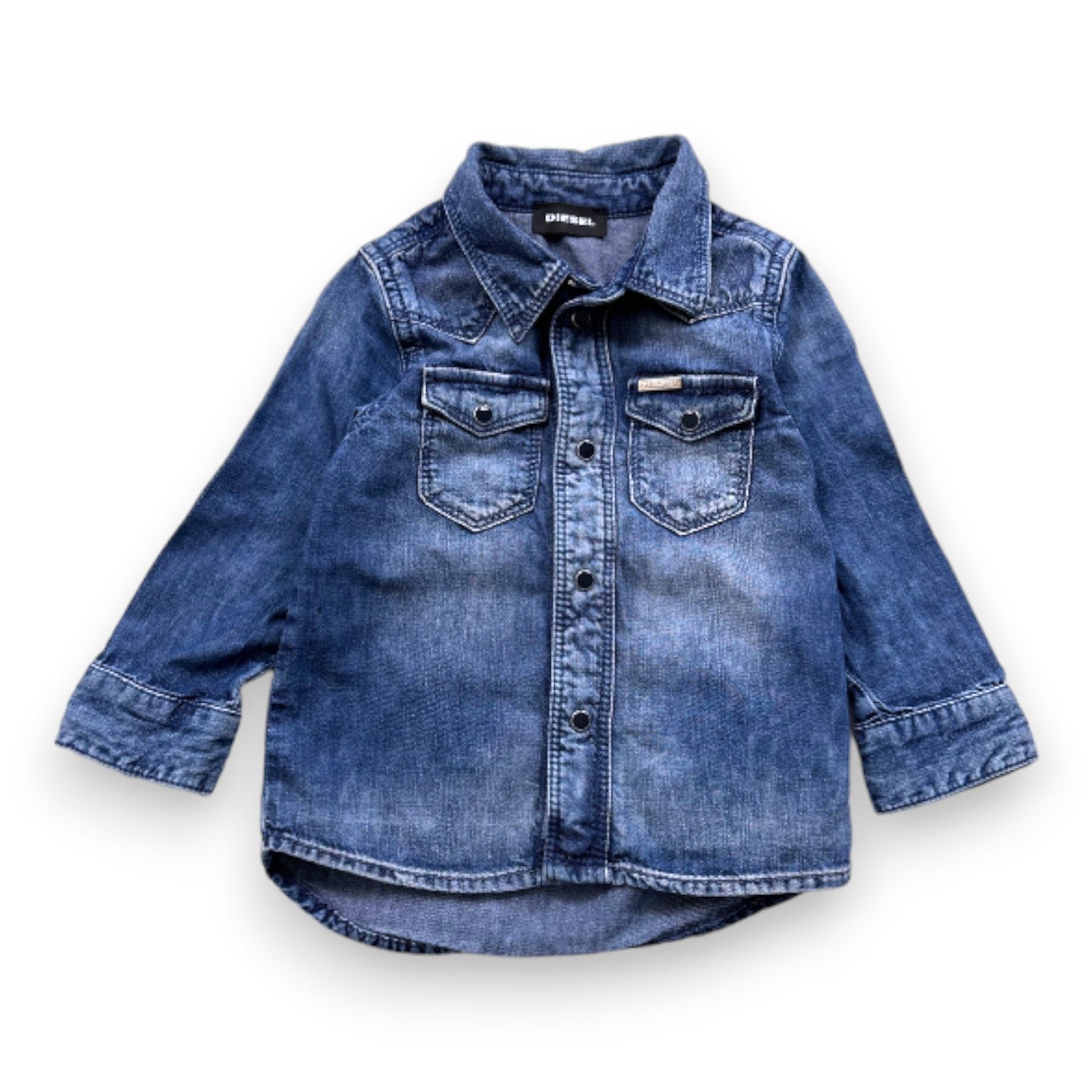 Blue baby shirt - 12 months DIESEL  - Seconde Main Blue