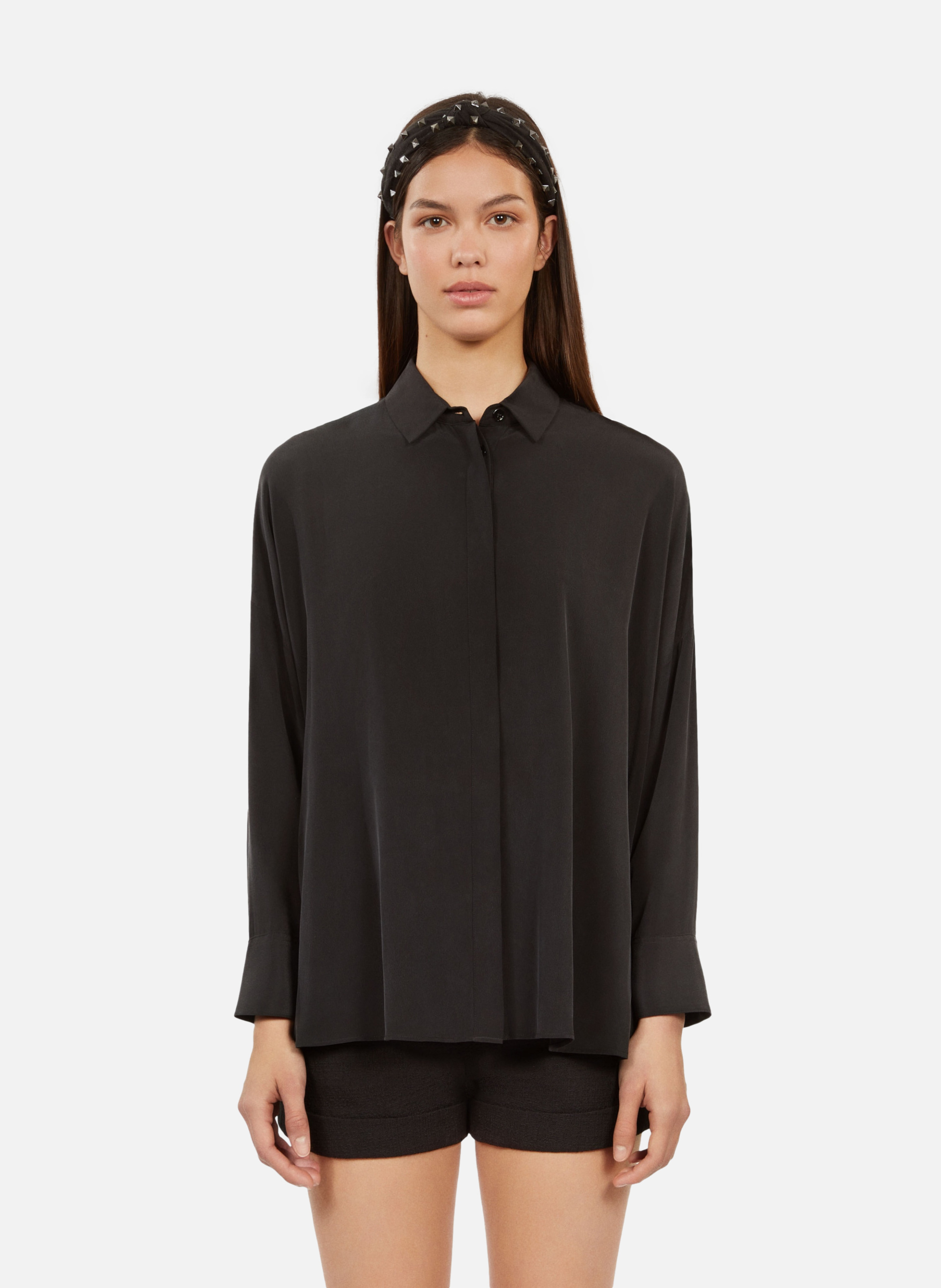 Oversized washed silk shirt THE KOOPLES