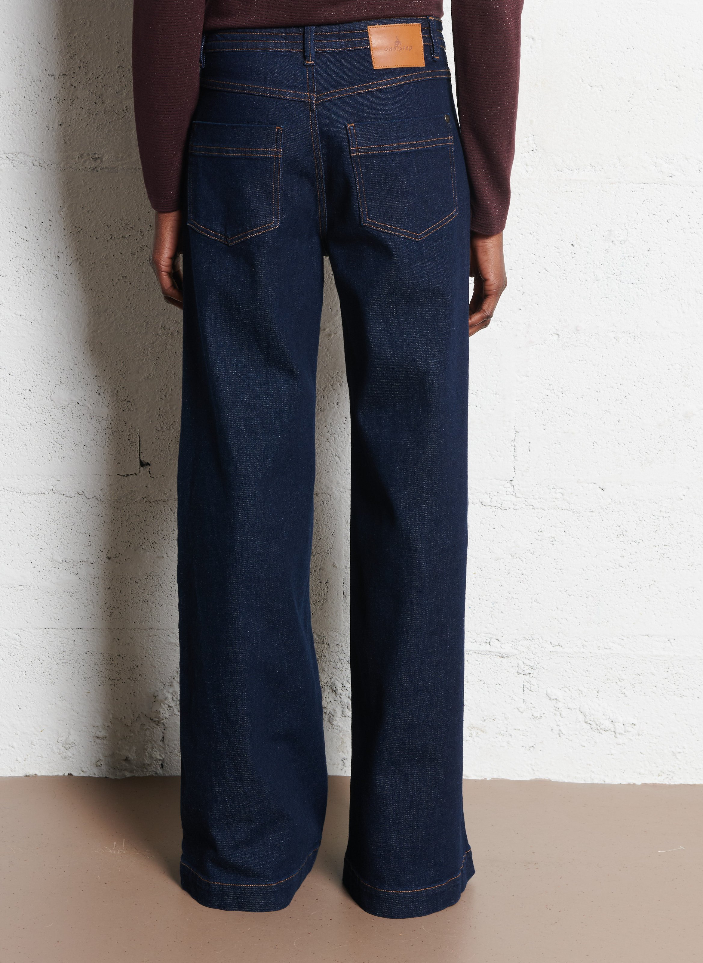 Jean flare en coton mélangé ONE STEP Bleu