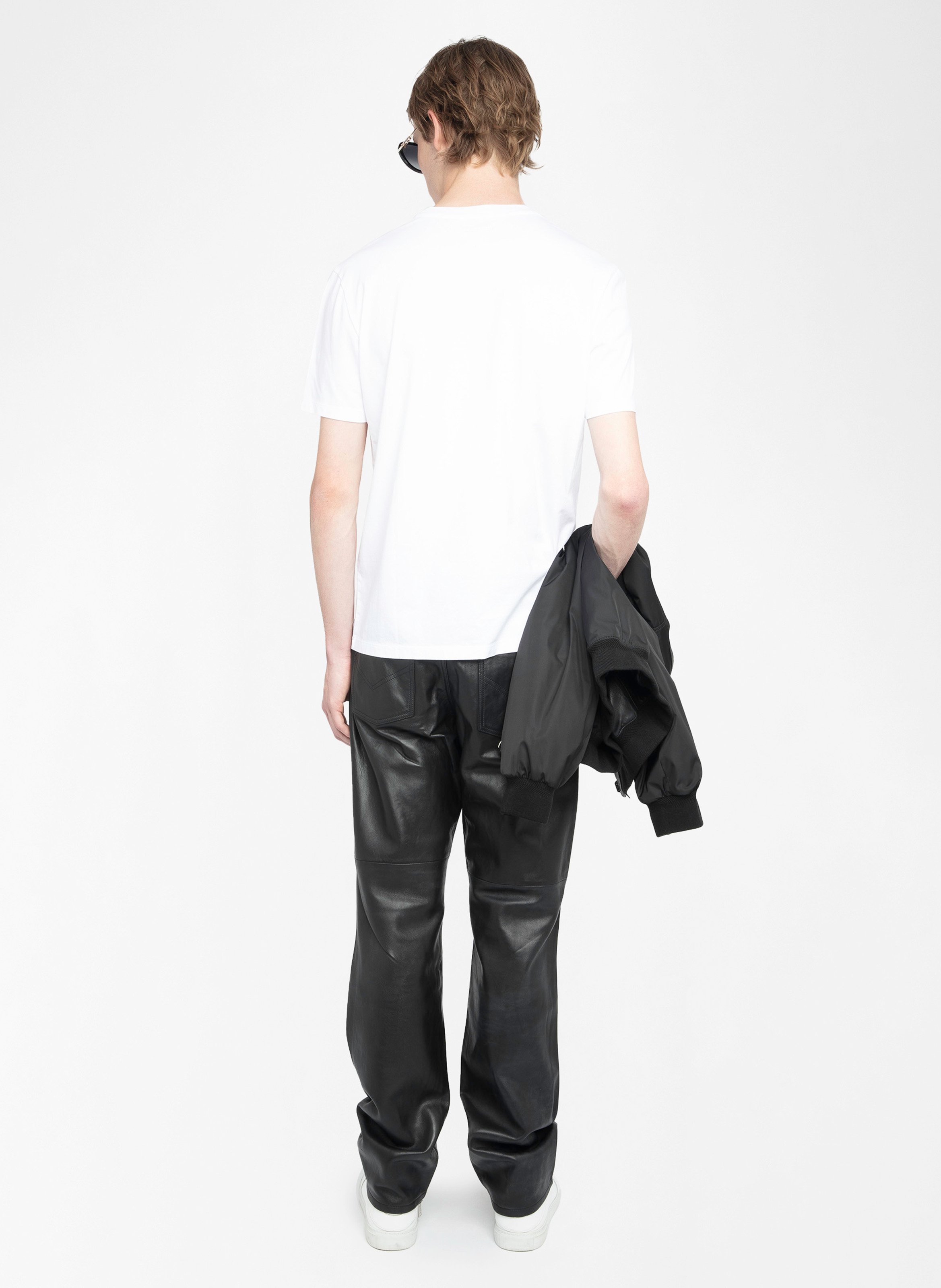 Tee-shirt col rond imprimé en coton ZADIG&amp;VOLTAIRE Blanc