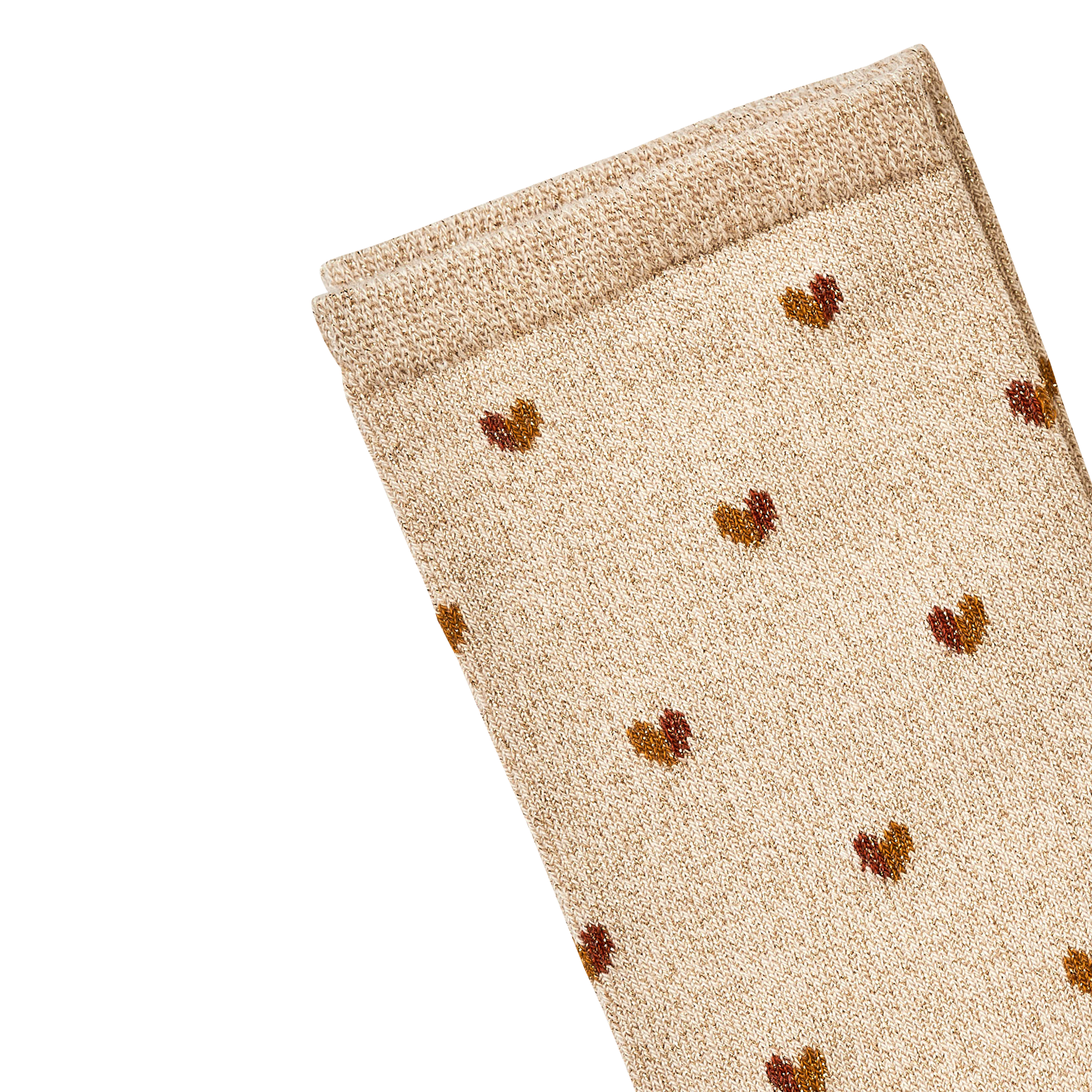 Heart-patterned cotton-blend socks ROYALTIES Beige