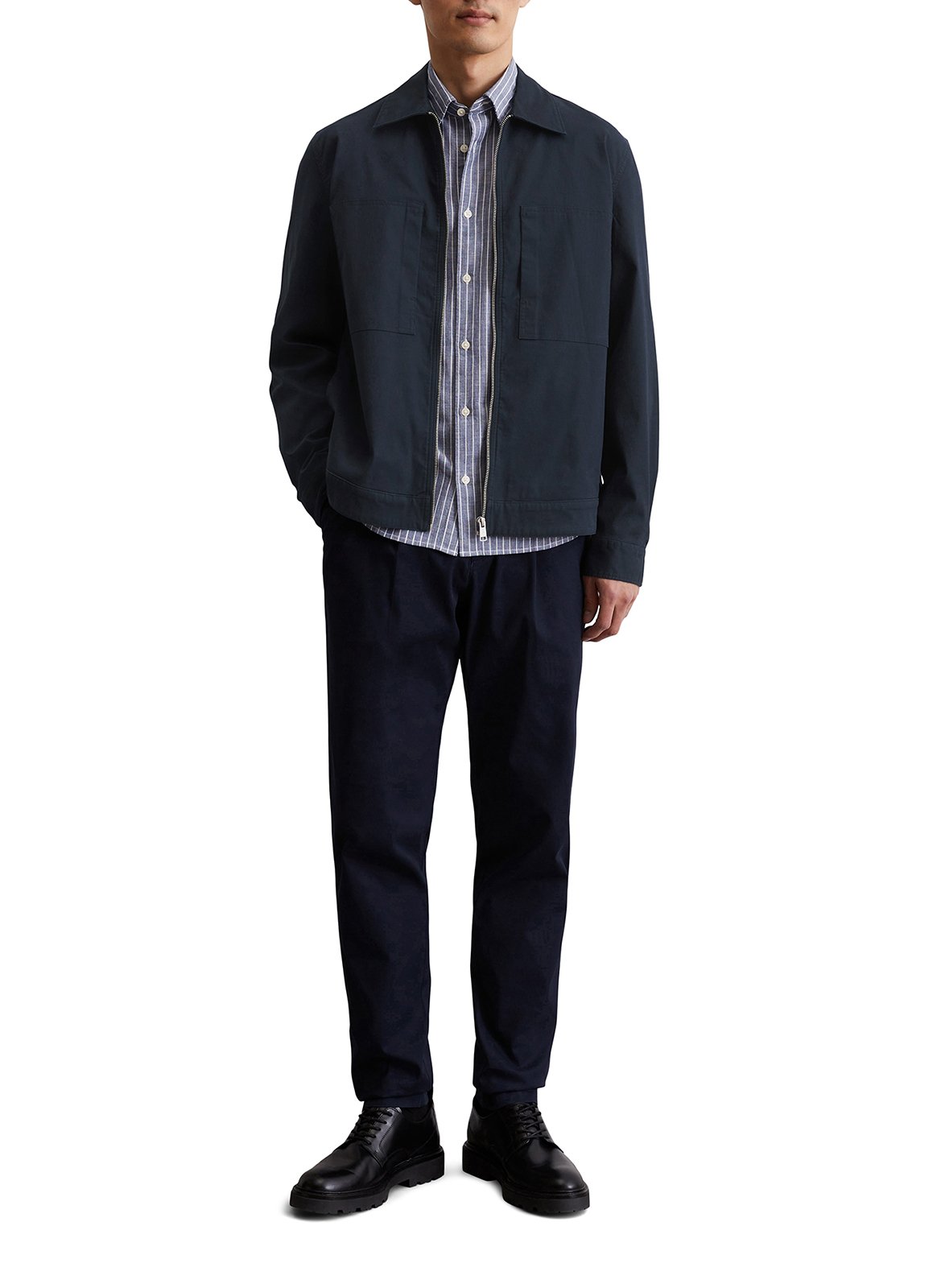 Veste col classique en coton mélangé MARC O'POLO Bleu