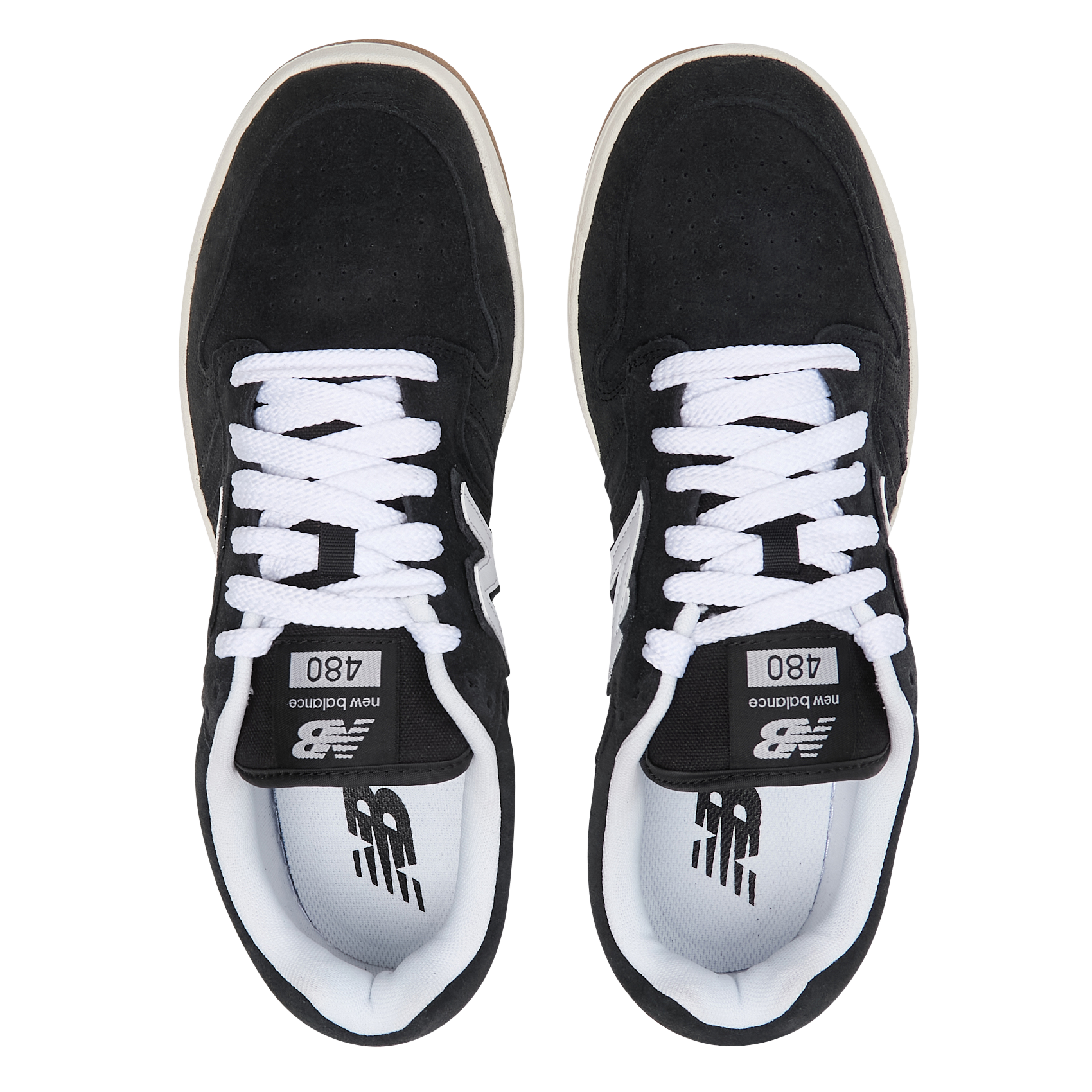 Low-top leather mix sneakers NEW BALANCE Black