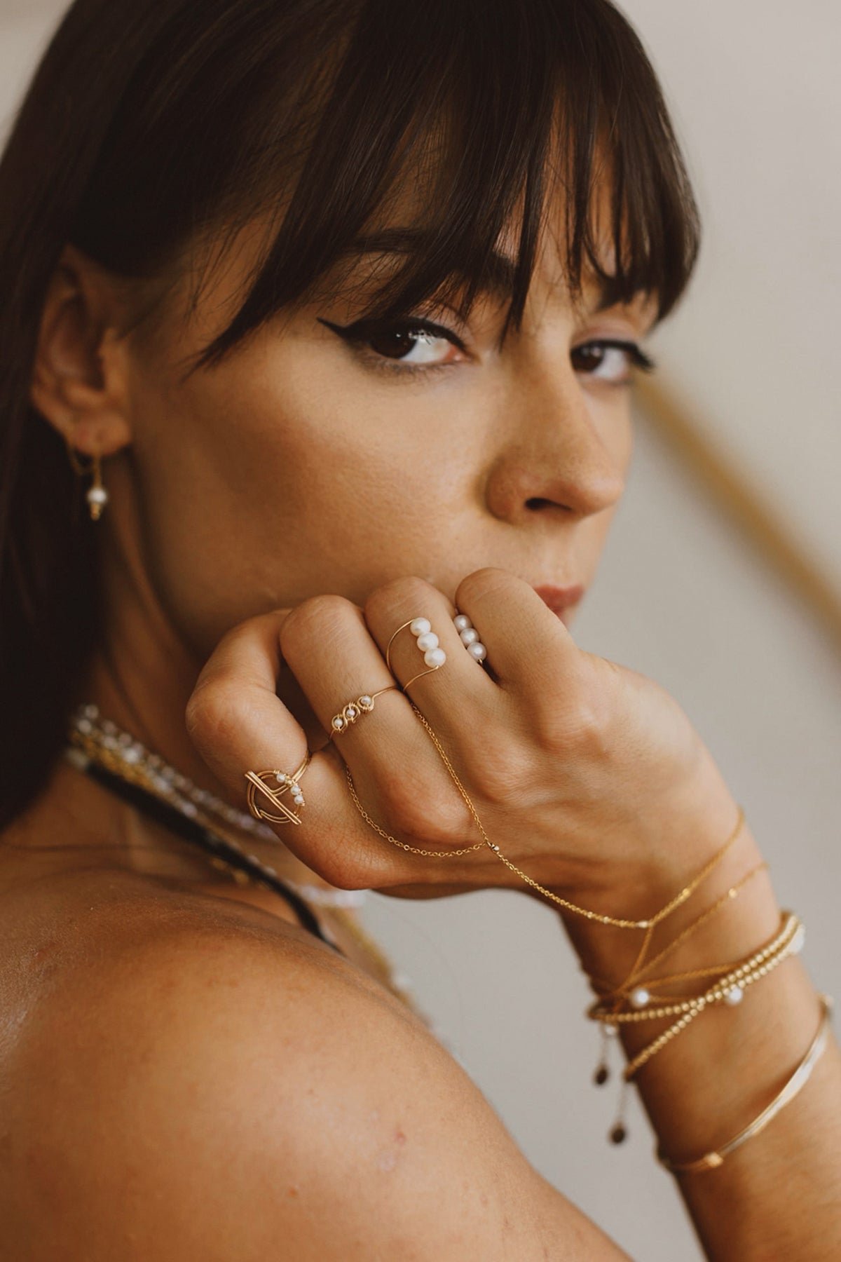 Isis Pearl Ring YAY Golden