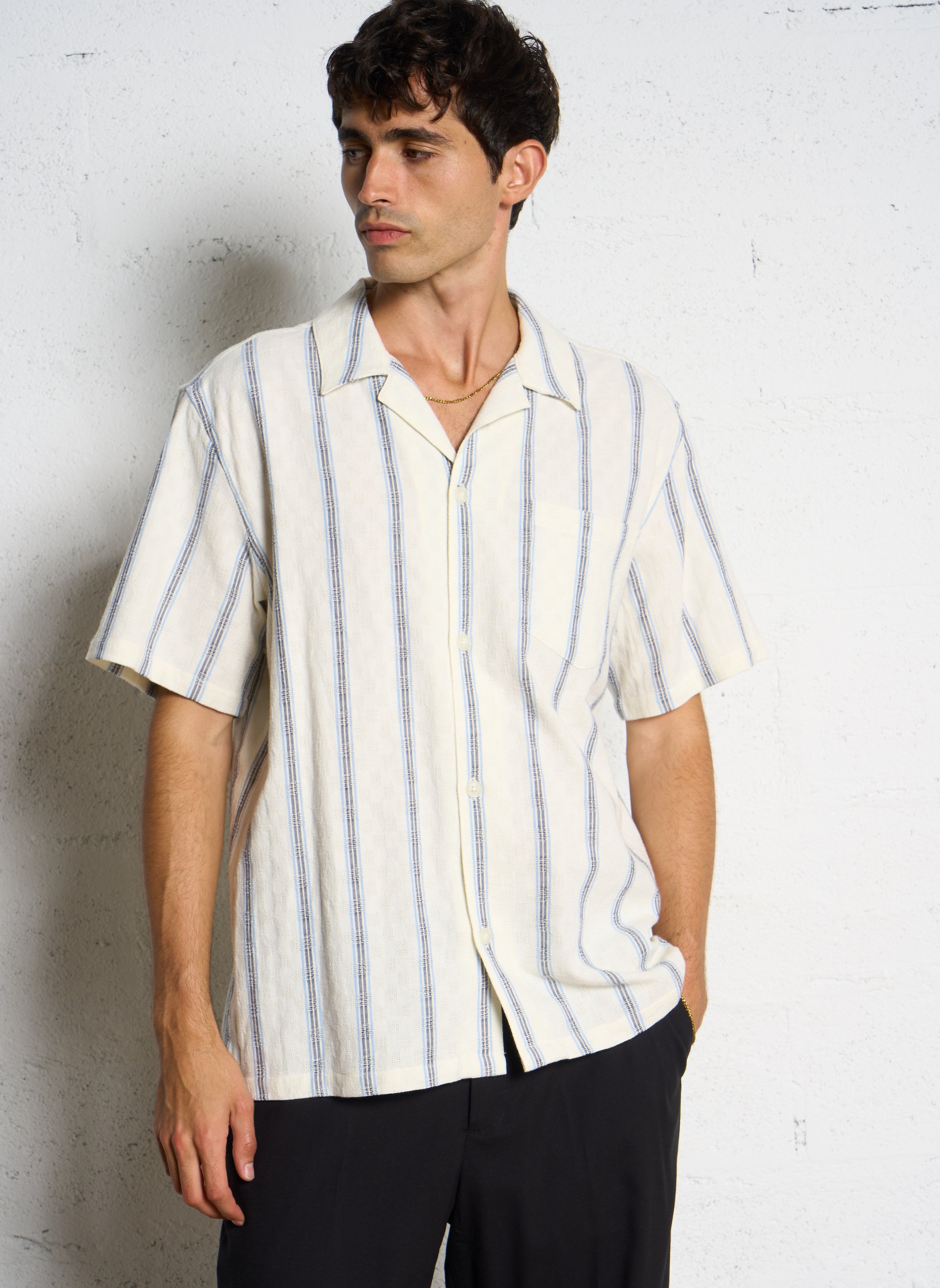 Effen overhemd Colonel LES DEUX Beige