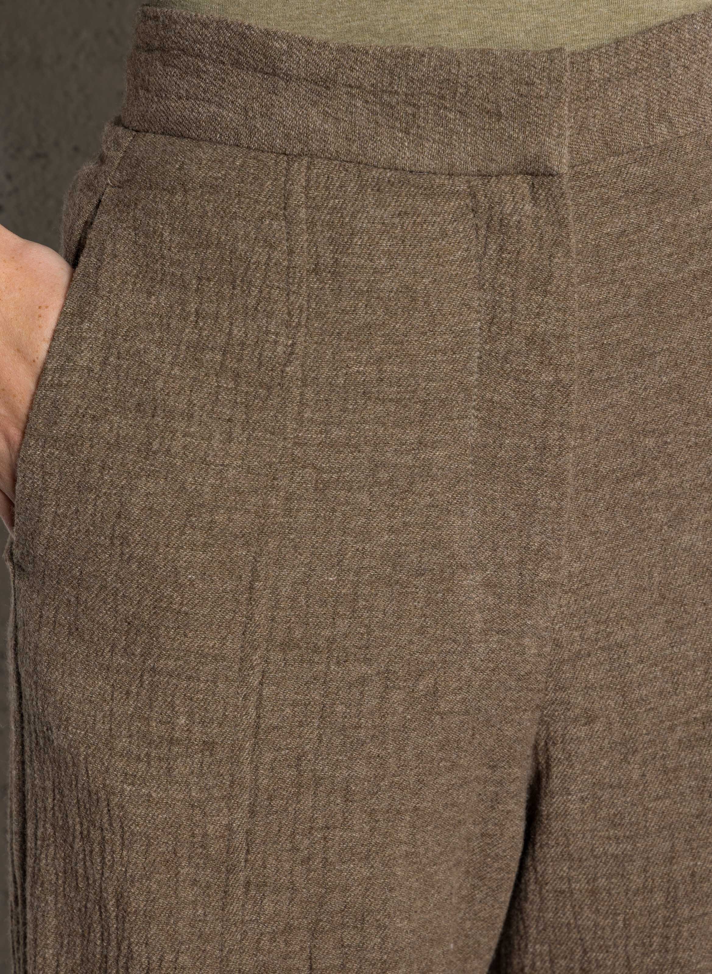 Pantalon large stretch MASSCOB Marron