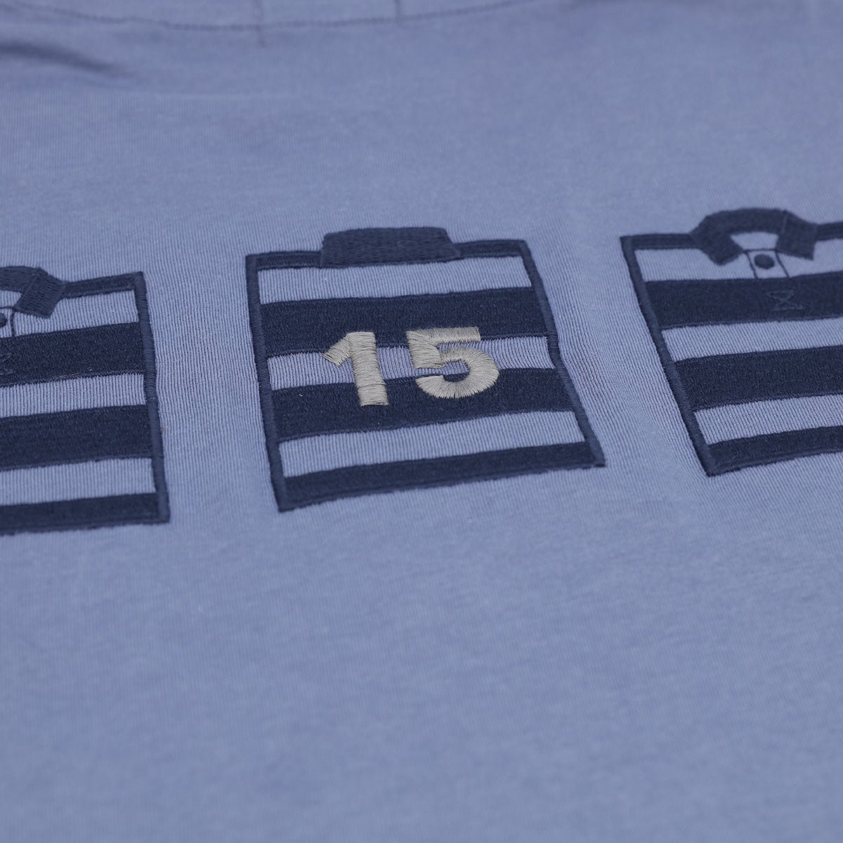 Short-sleeve printed back T-shirt SERGE BLANCO Blue