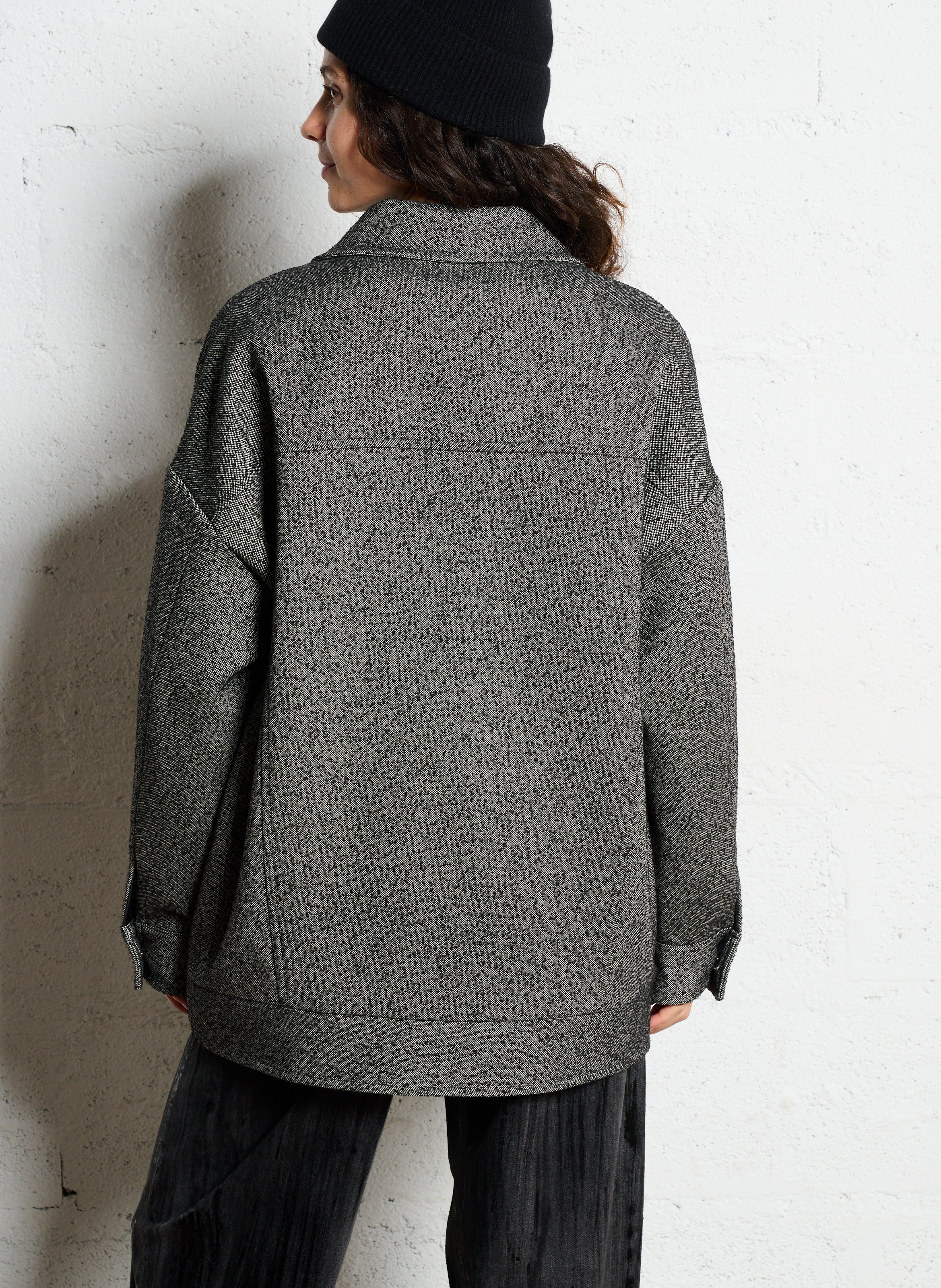 Ruime jas met sierknopen IMPERIAL Zwart