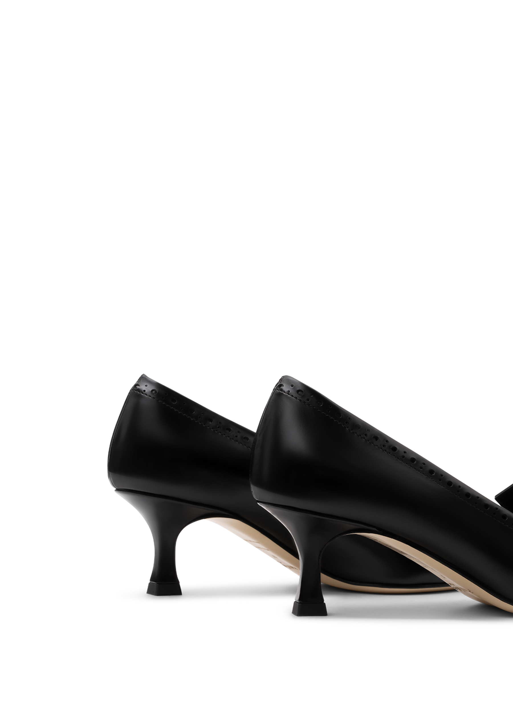 Black brushed leather pumps PARALLELE PARIS Black