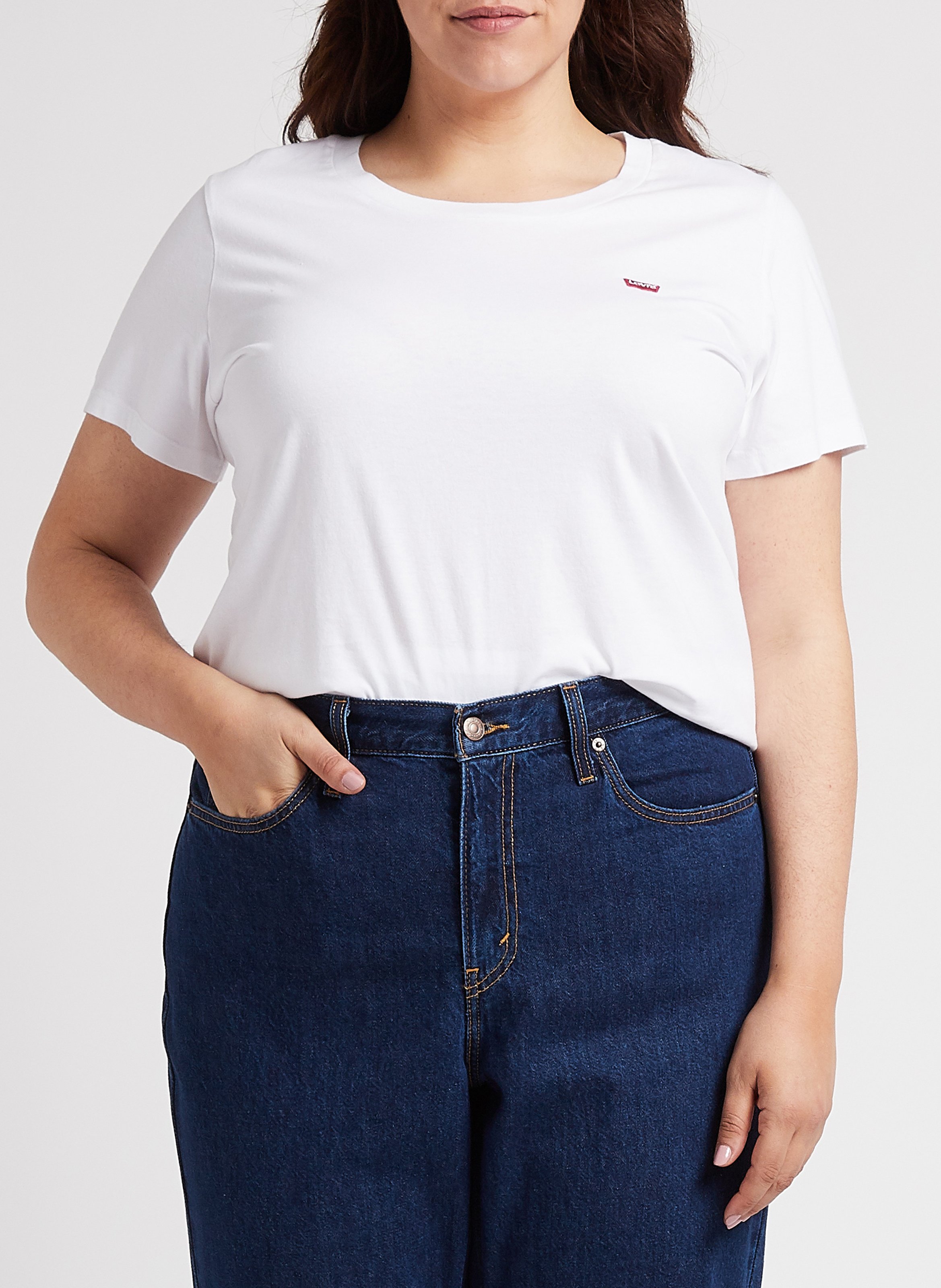 Rundhals-T-Shirt aus Baumwolle LEVI'S Beige