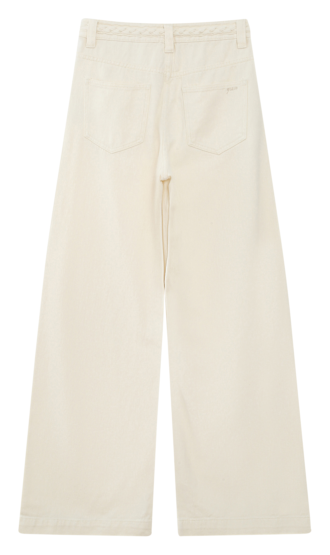 Weite Jeans aus Denim Weiss