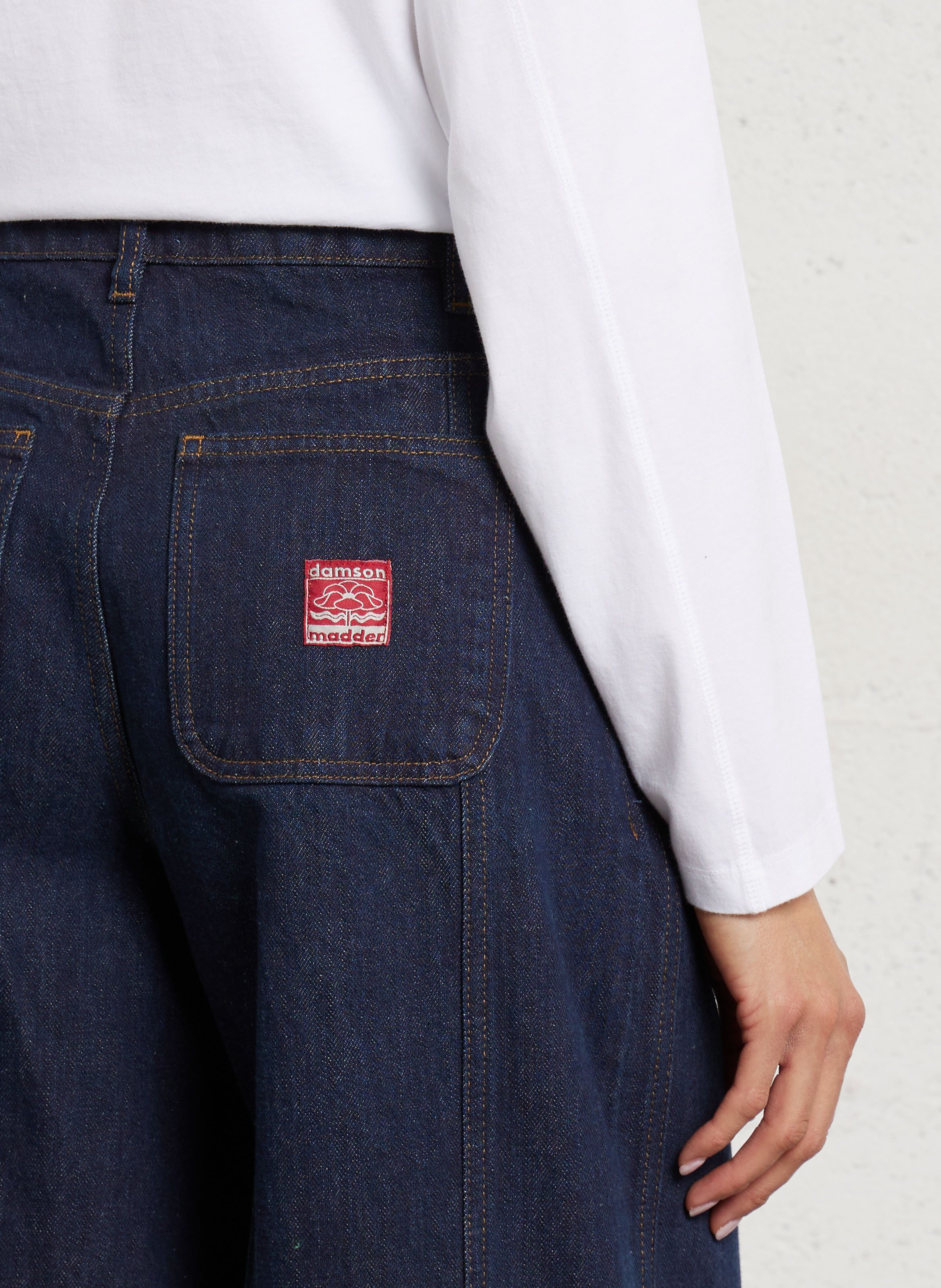 Weite High-Waist-Rohjeans DAMSON MADDER Blau