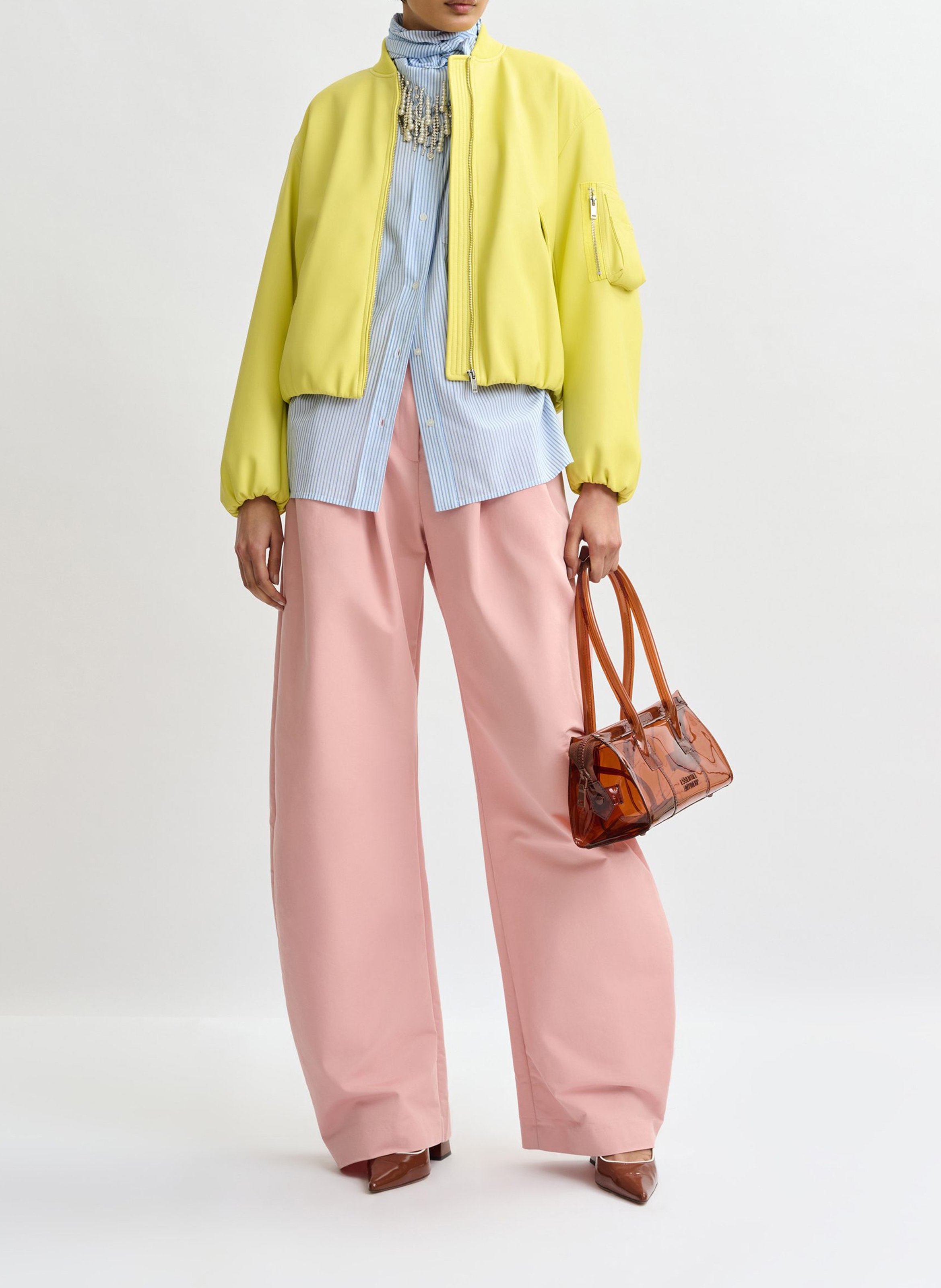 Varsity-collar jacket ESSENTIEL ANTWERP Yellow