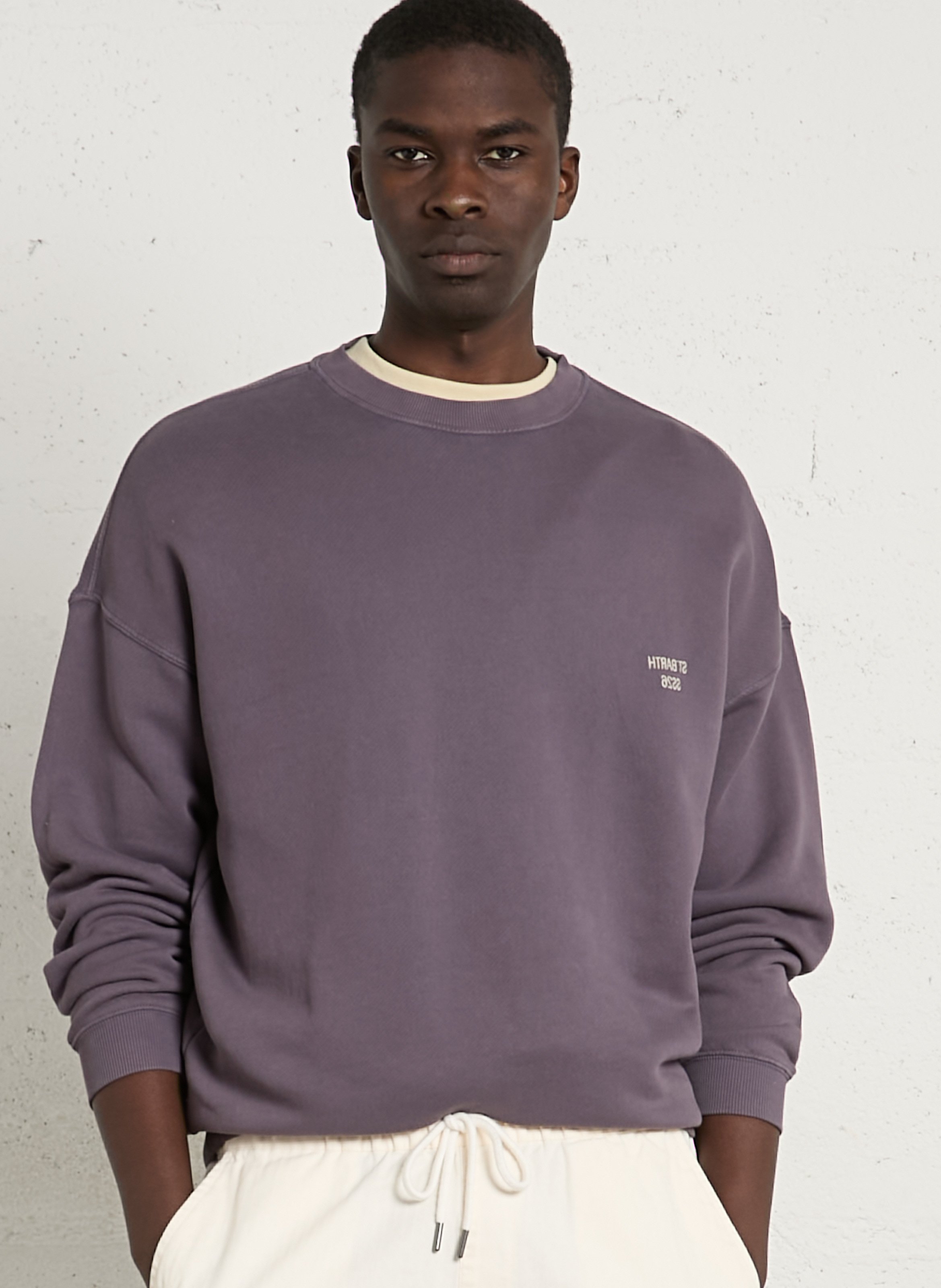 Cotton round-neck sweatshirt IKKS Purple