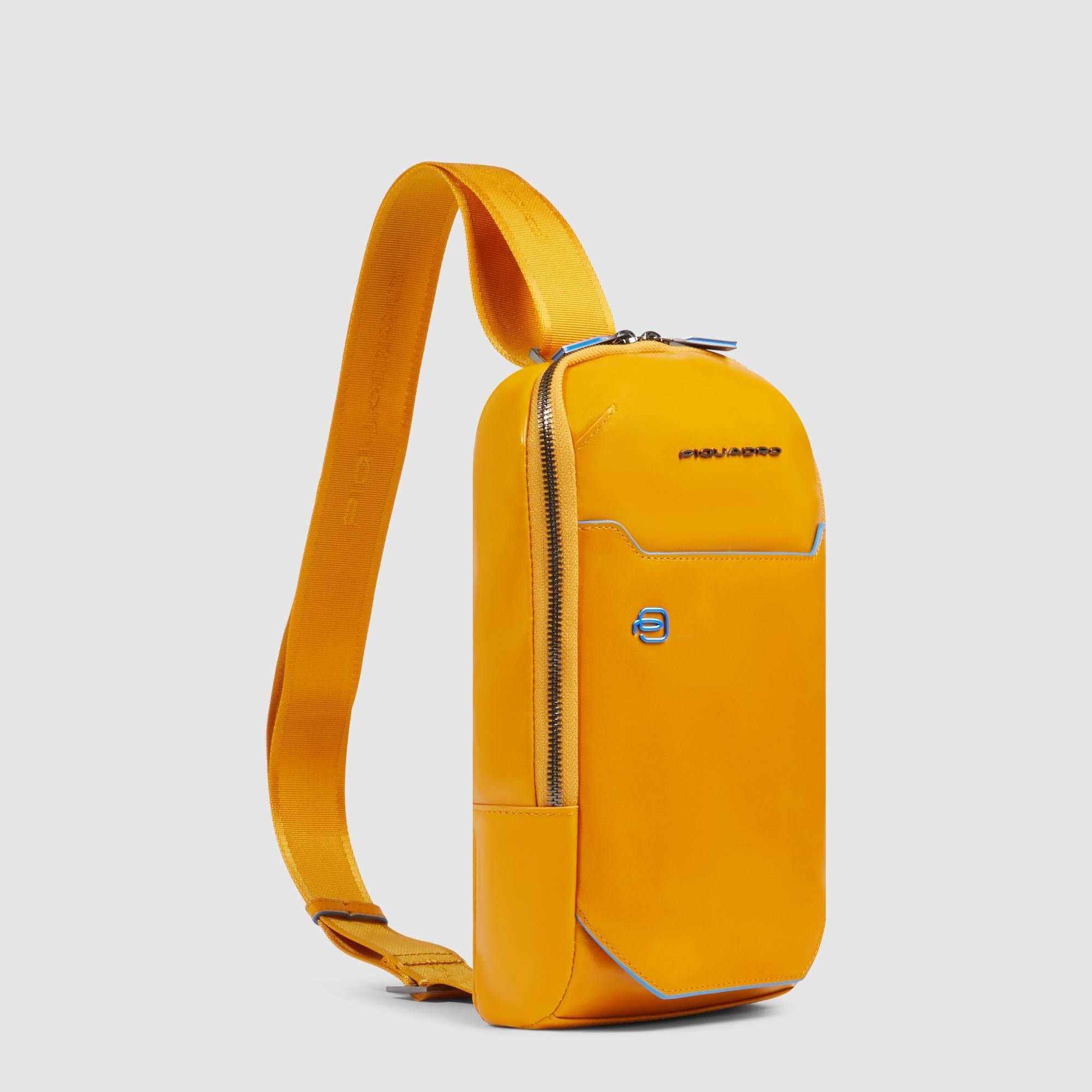 Customizable leather chest bag for iPad® mini Yellow