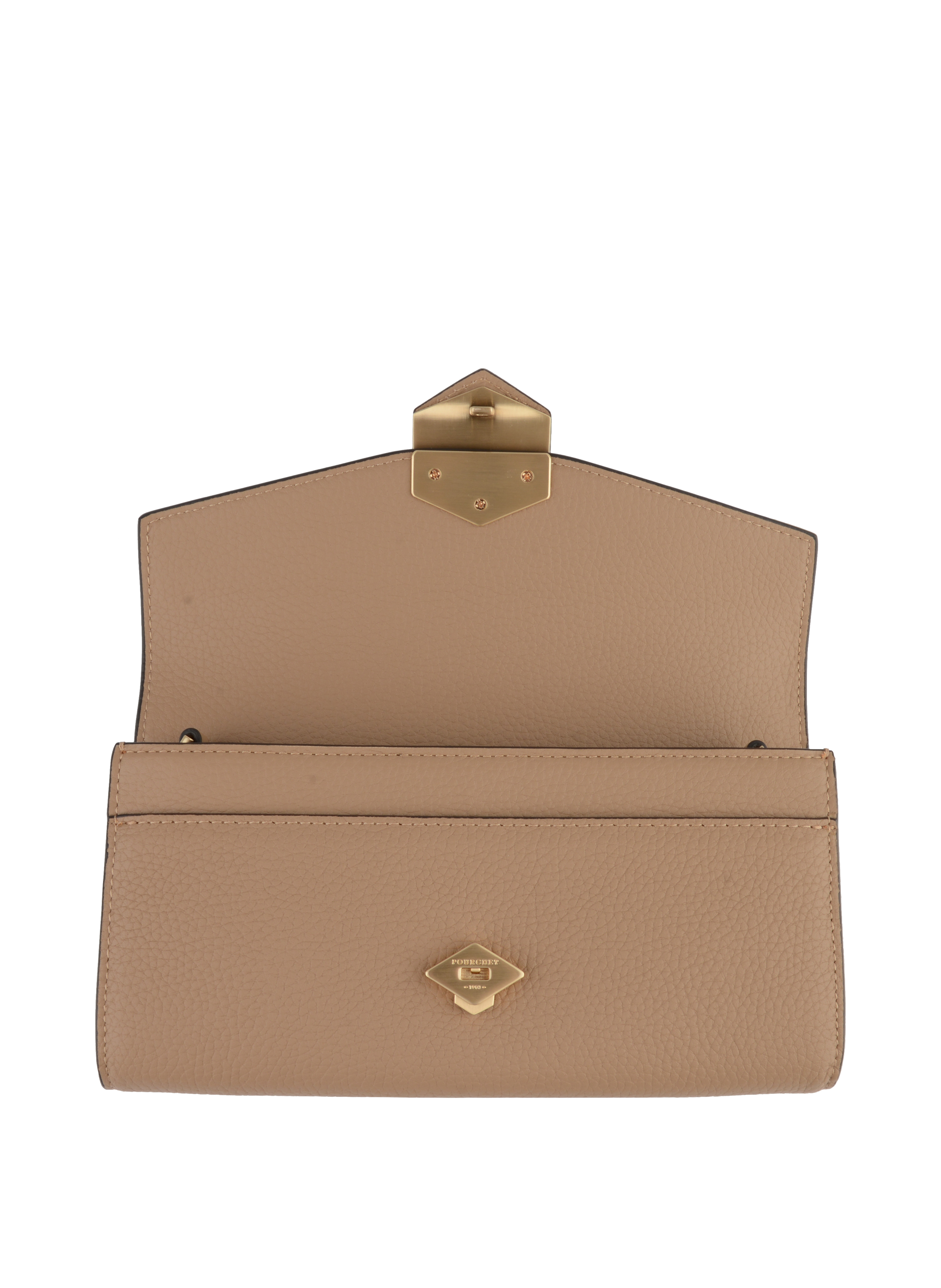 Calfskin leather shoulder bag Grey