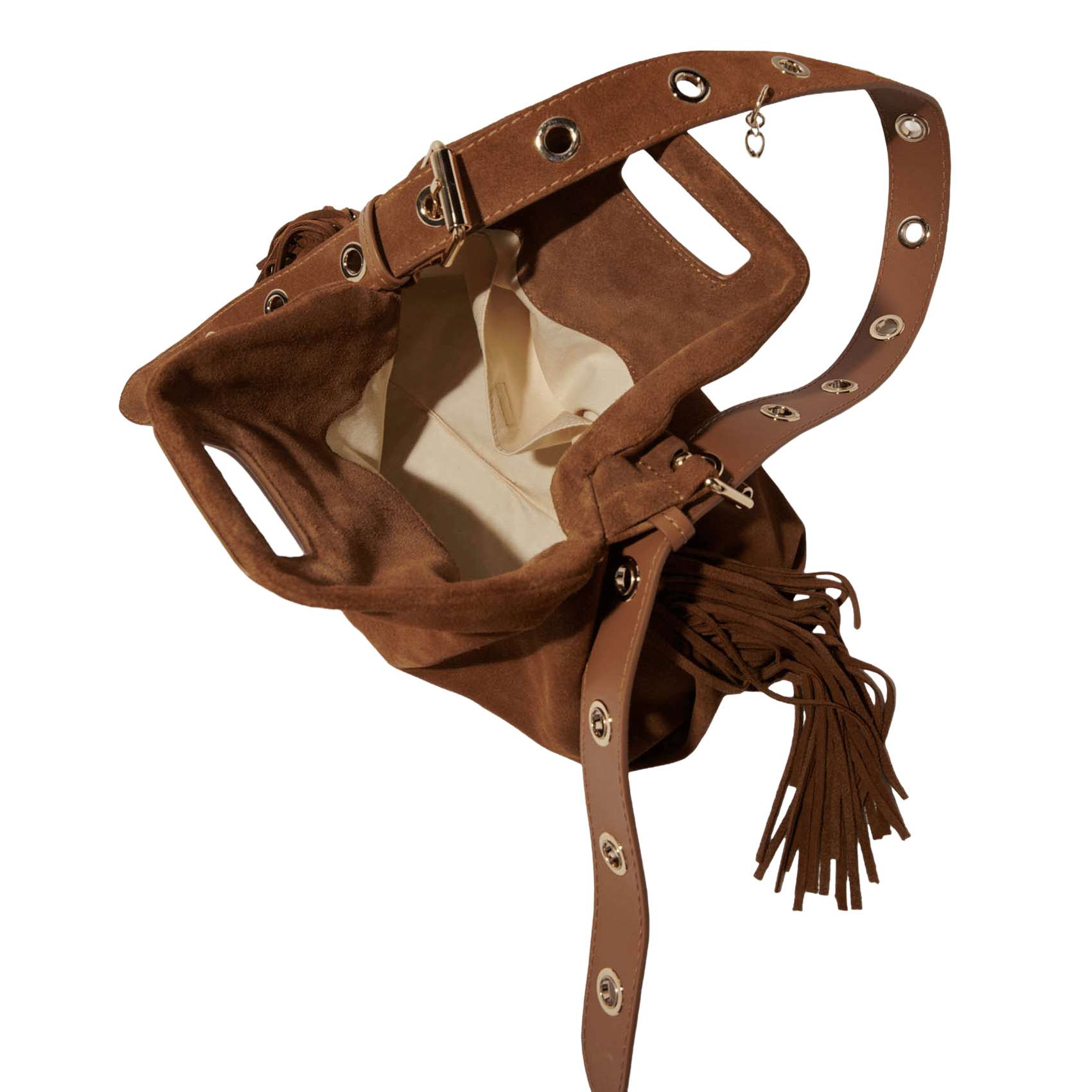 Leren clutch MAJE Beige