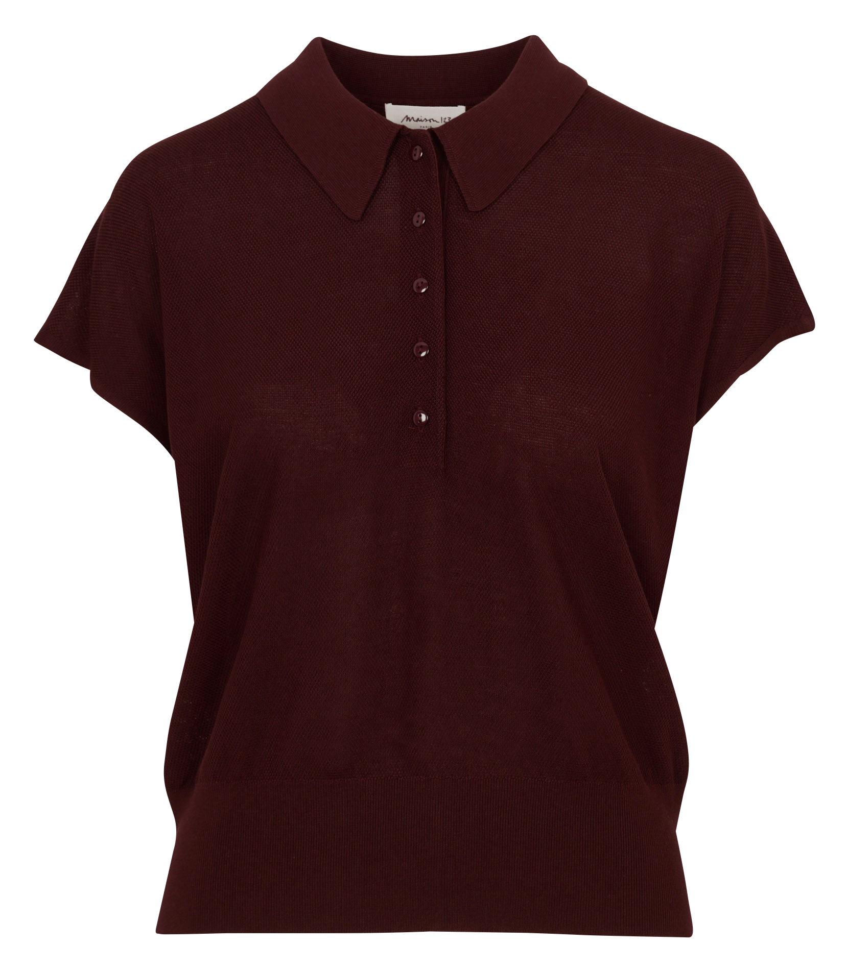 Polo-Stricktop MAISON 123 Rot