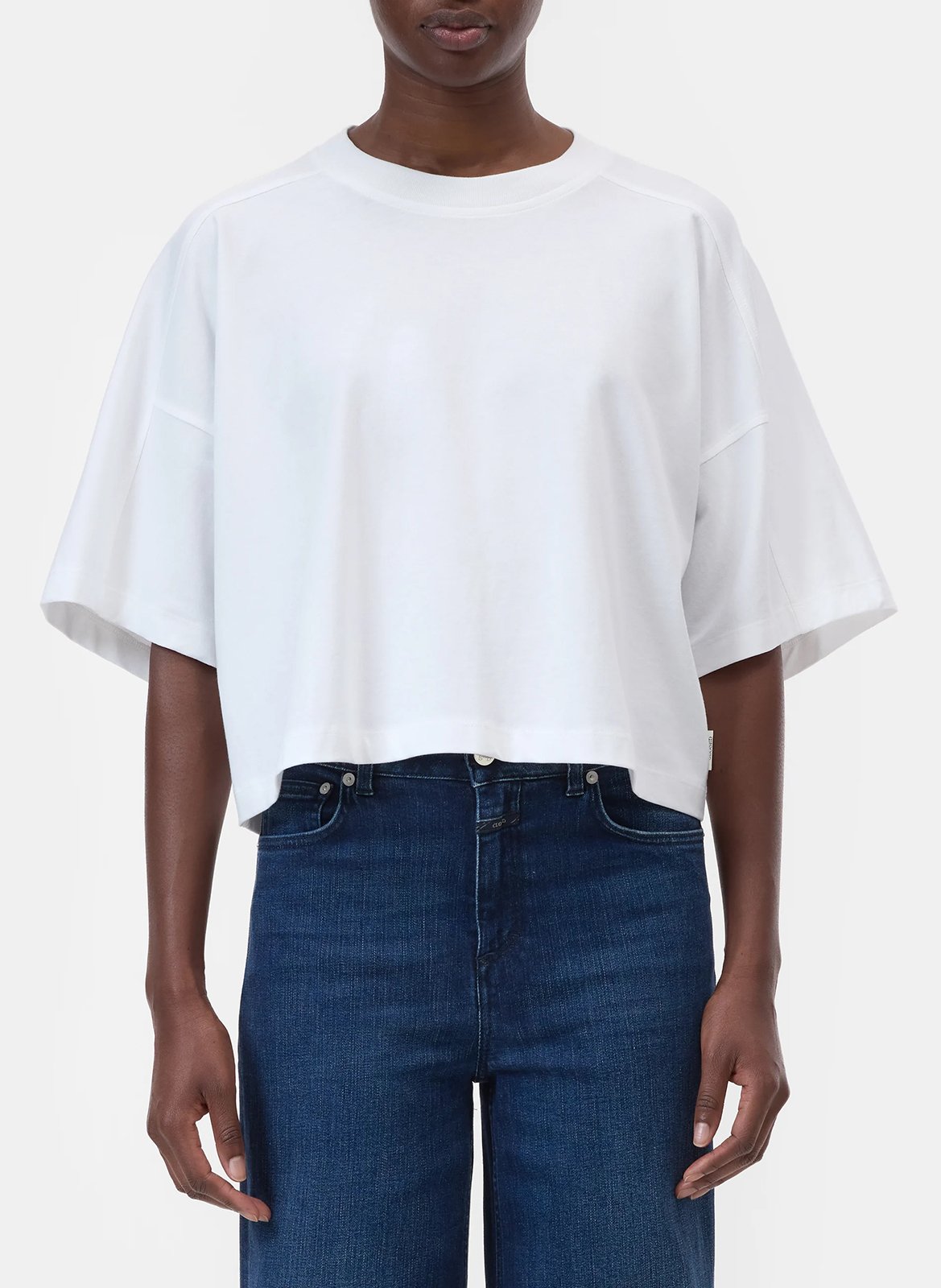 Tee-shirt col rond en coton bio CLOSED Blanc