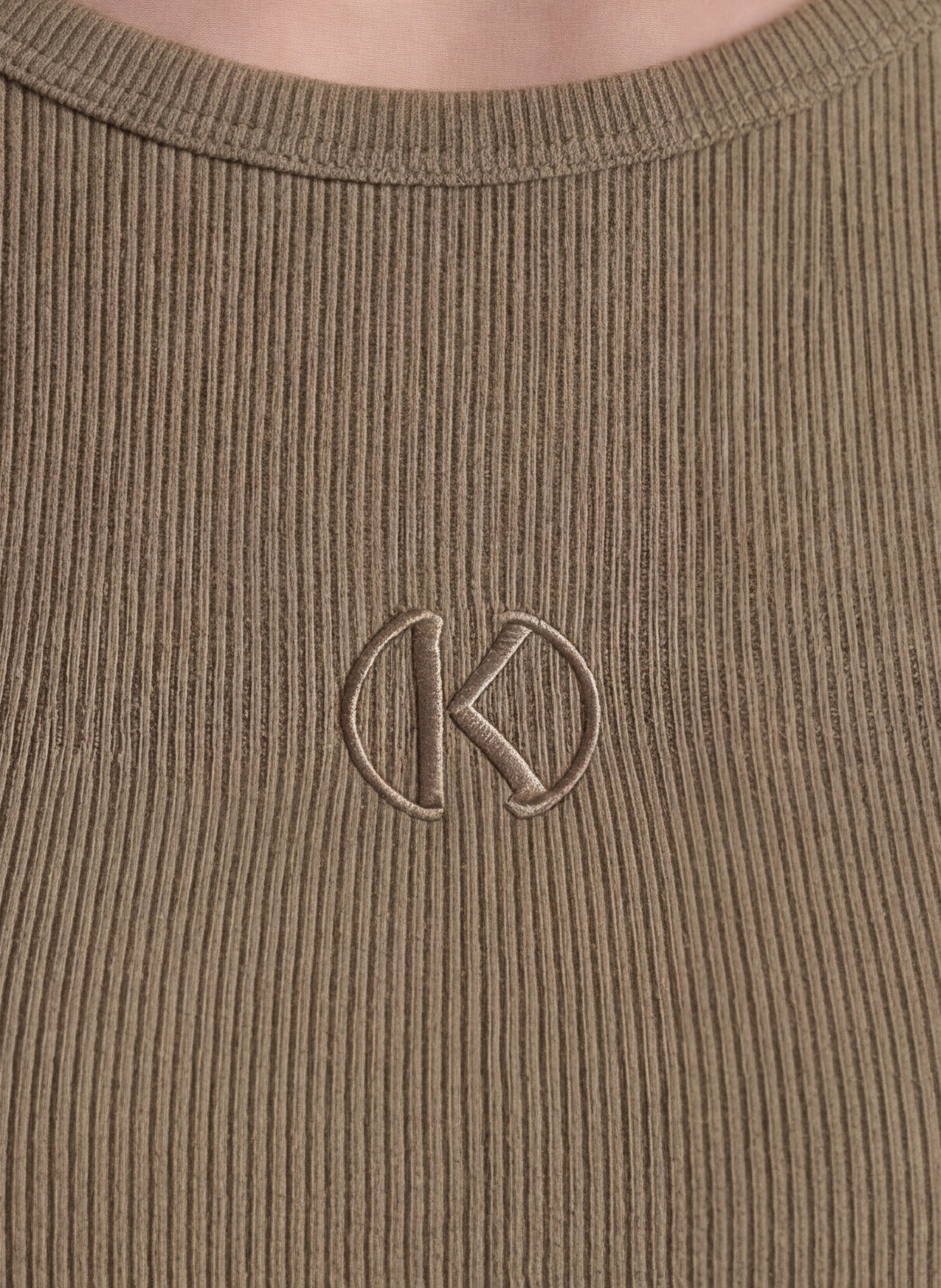 Tee-shirt moulant côtelé KOOKAI Vert