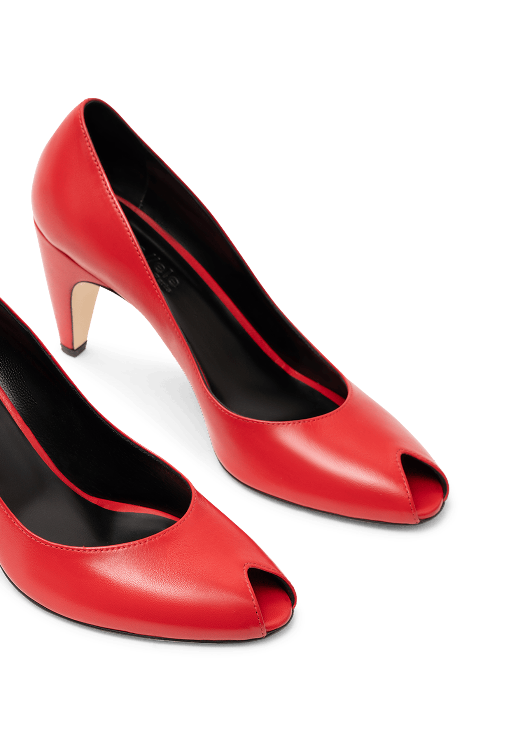 Escarpins en cuir nappa rouge PARALLELE PARIS Rouge