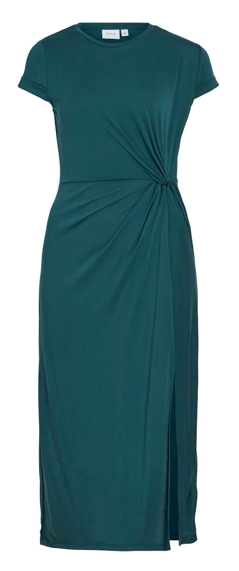 Midi jurk met getailleerde draperie VILA Blauw