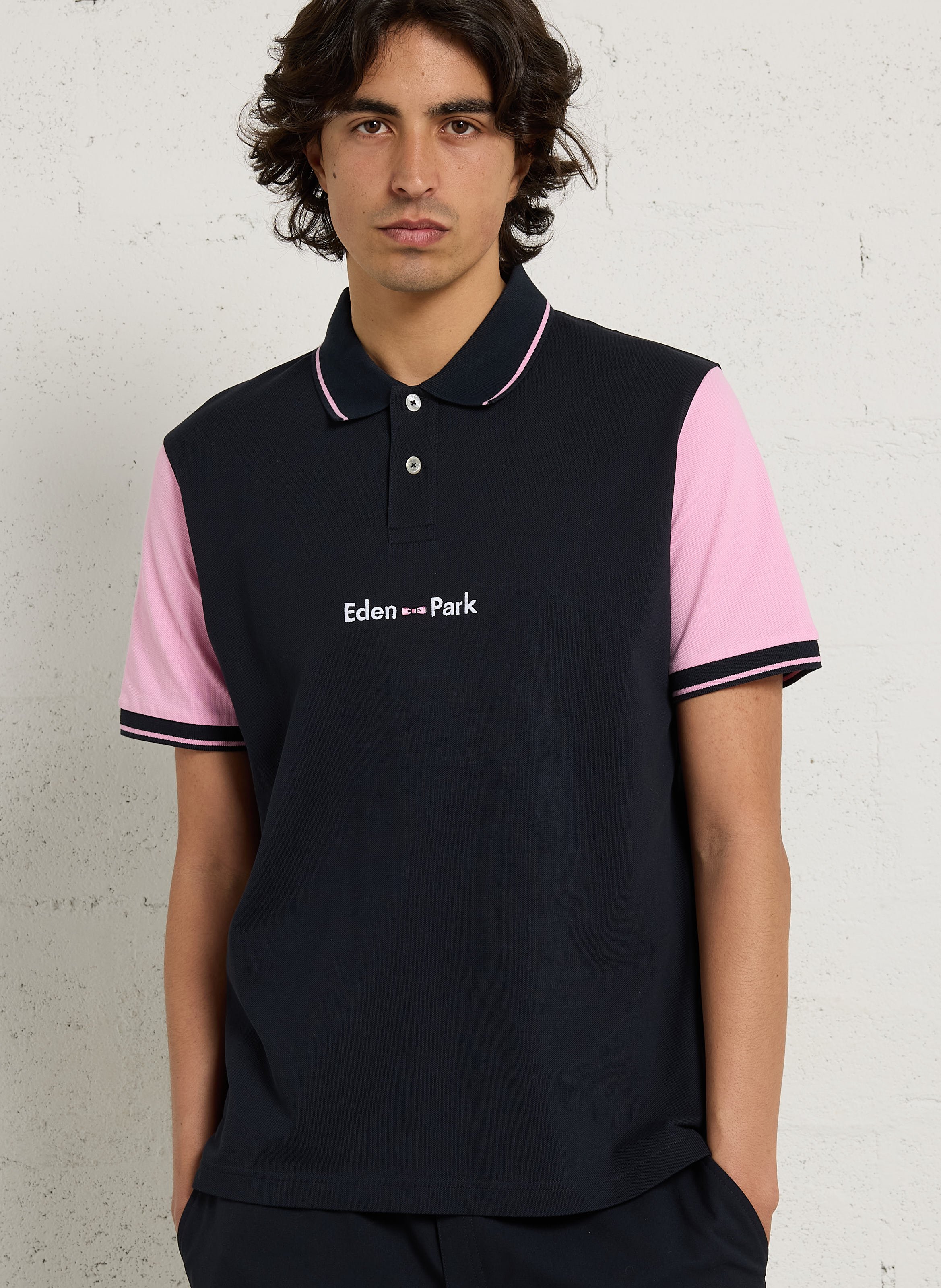 Polo manches courtes en coton EDEN PARK Bleu