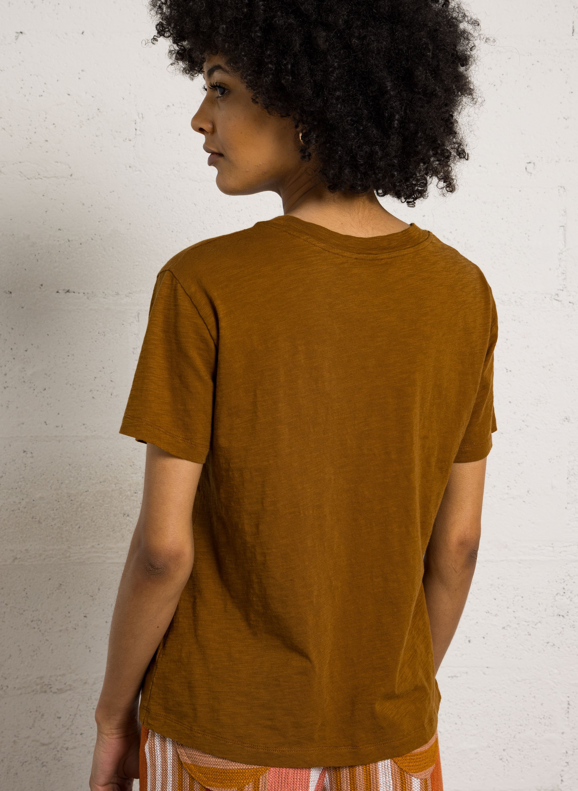 Effen T-shirt BENSIMON Bruin