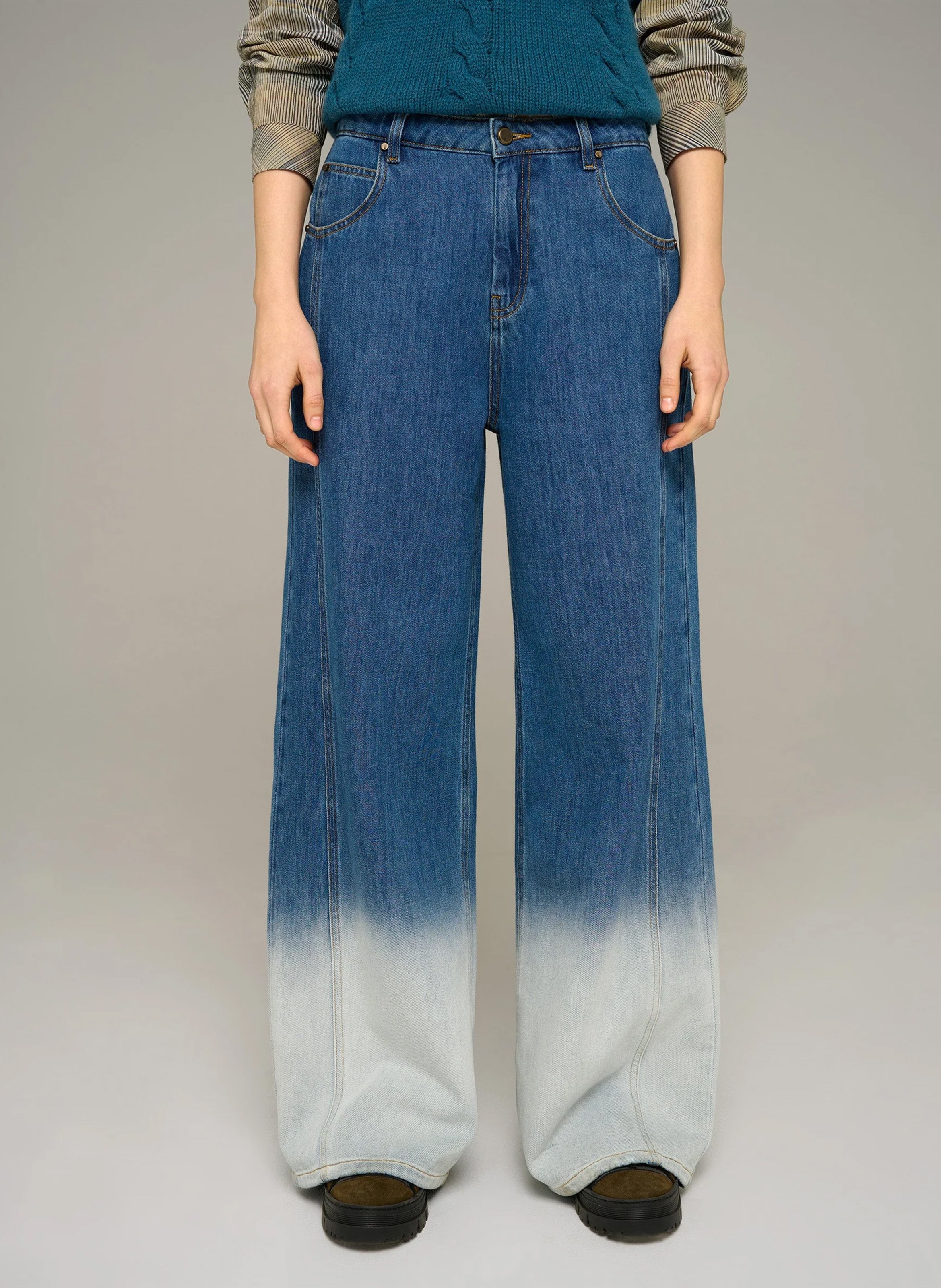 Weit geschnittene Jeans aus Baumwolle COTELAC ACOTE Blau