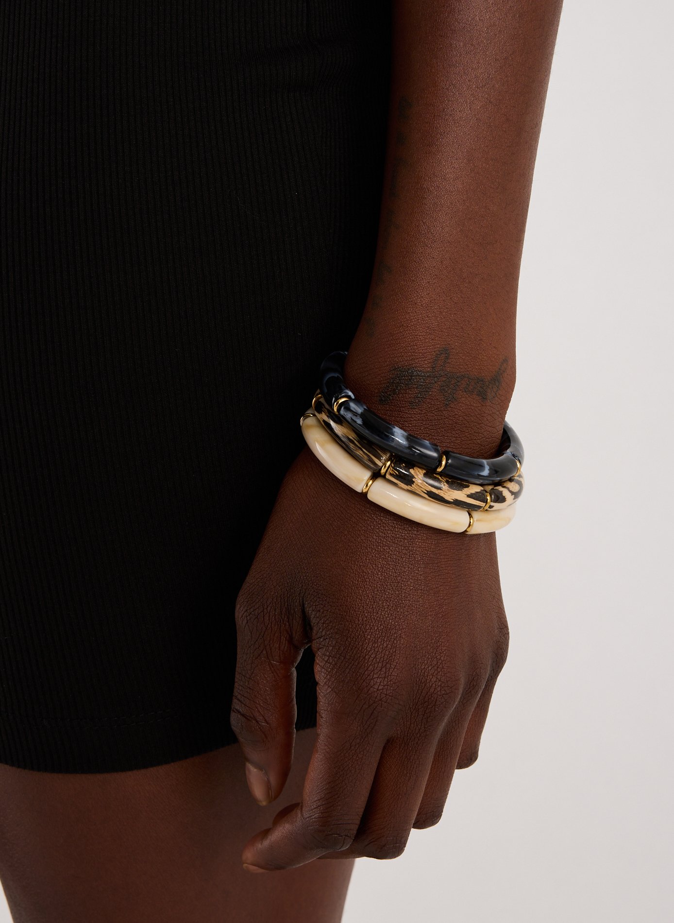 Set of resin bracelets AU PRINTEMPS PARIS Black