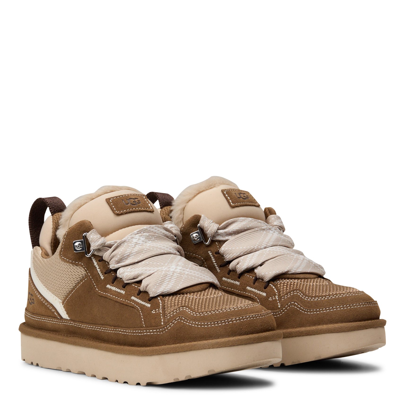 Lage, leren sneakers | Goudkleurig UGG Dames