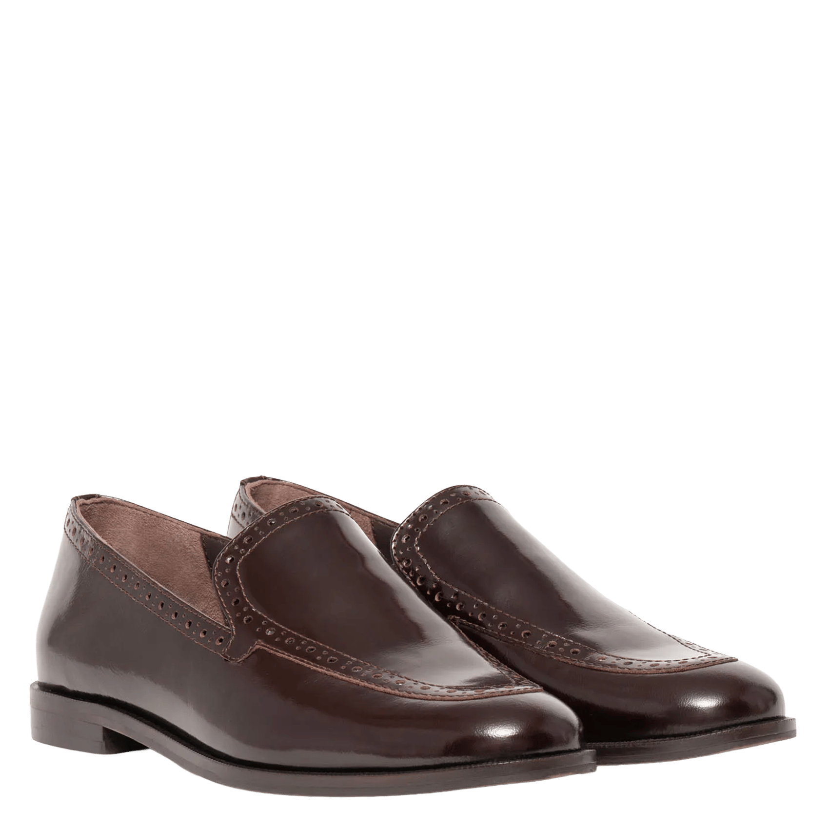 Leather loafers BOCAGE Brown