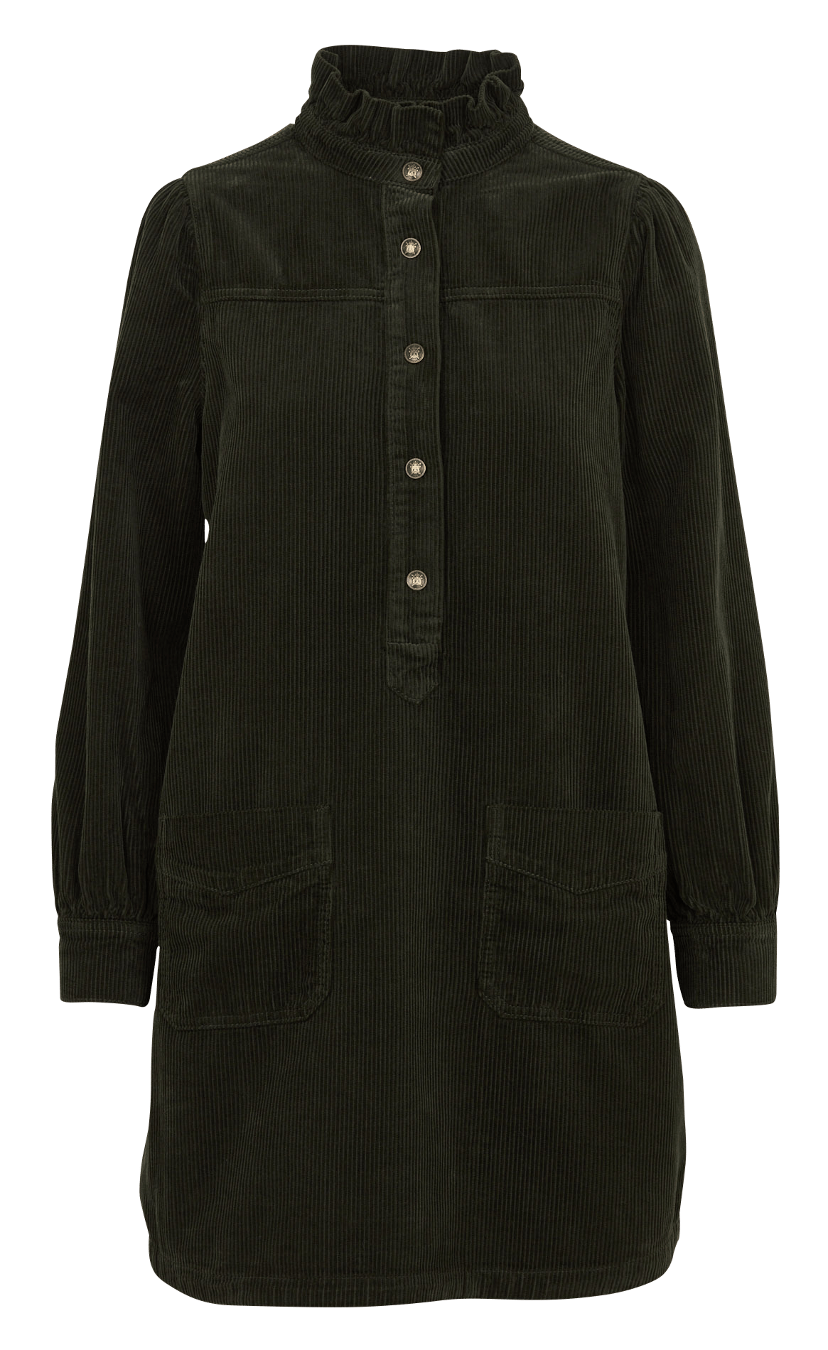 Robe droite côtelée en coton MAISON 123 Vert