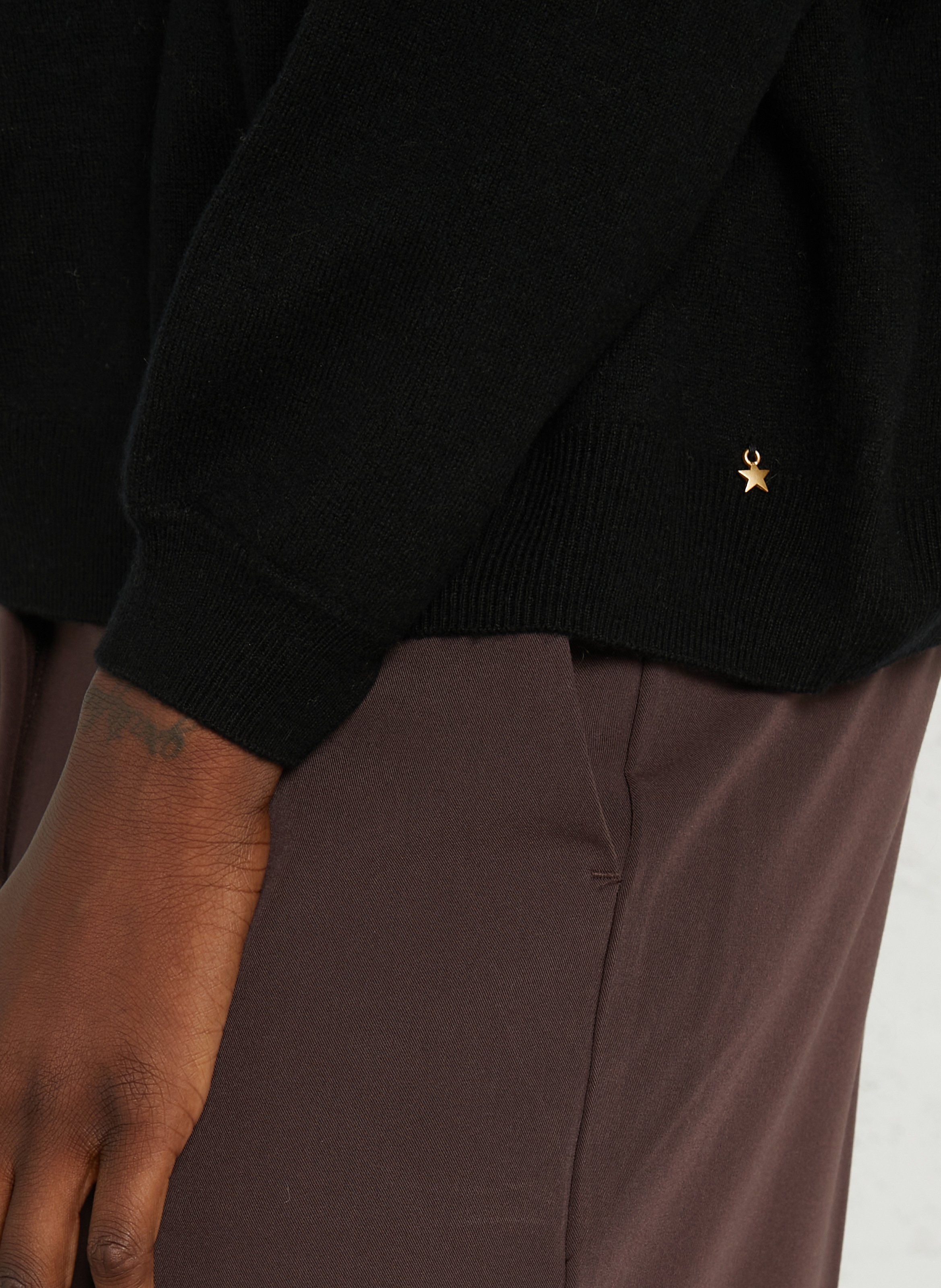 Pull oversize en laine DES PETITS HAUTS Noir