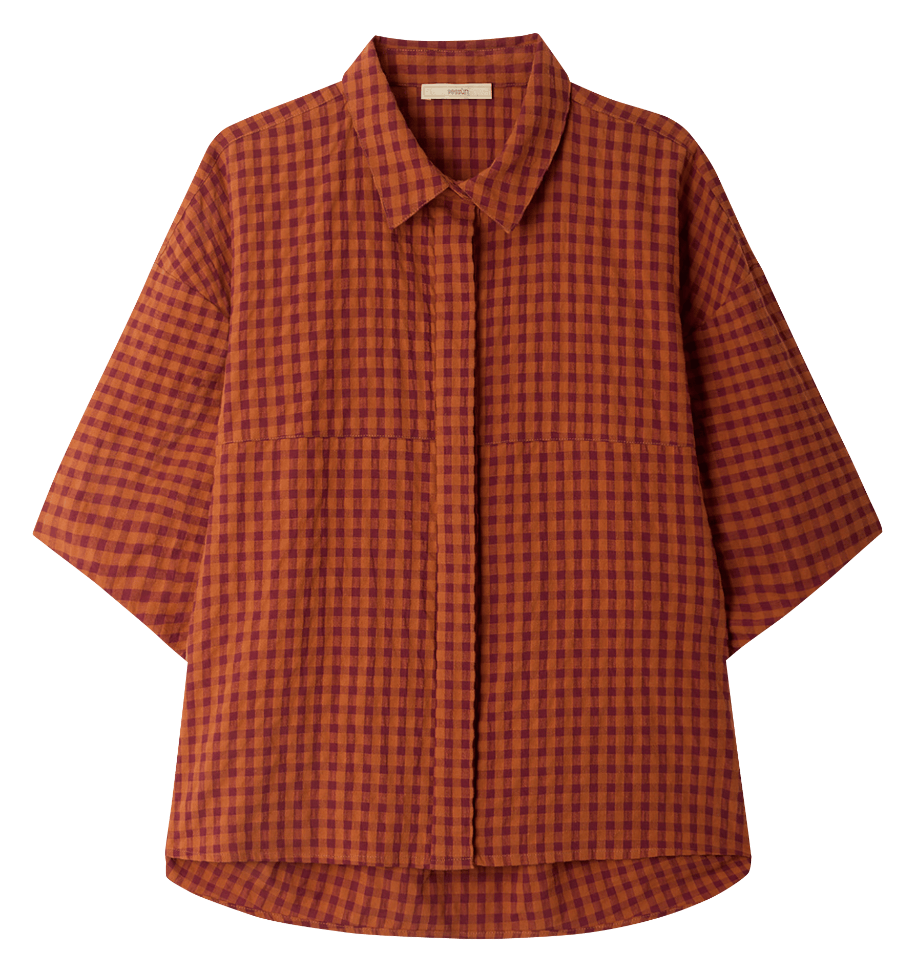 Chemise oversize en coton mélangé SESSUN Rouge