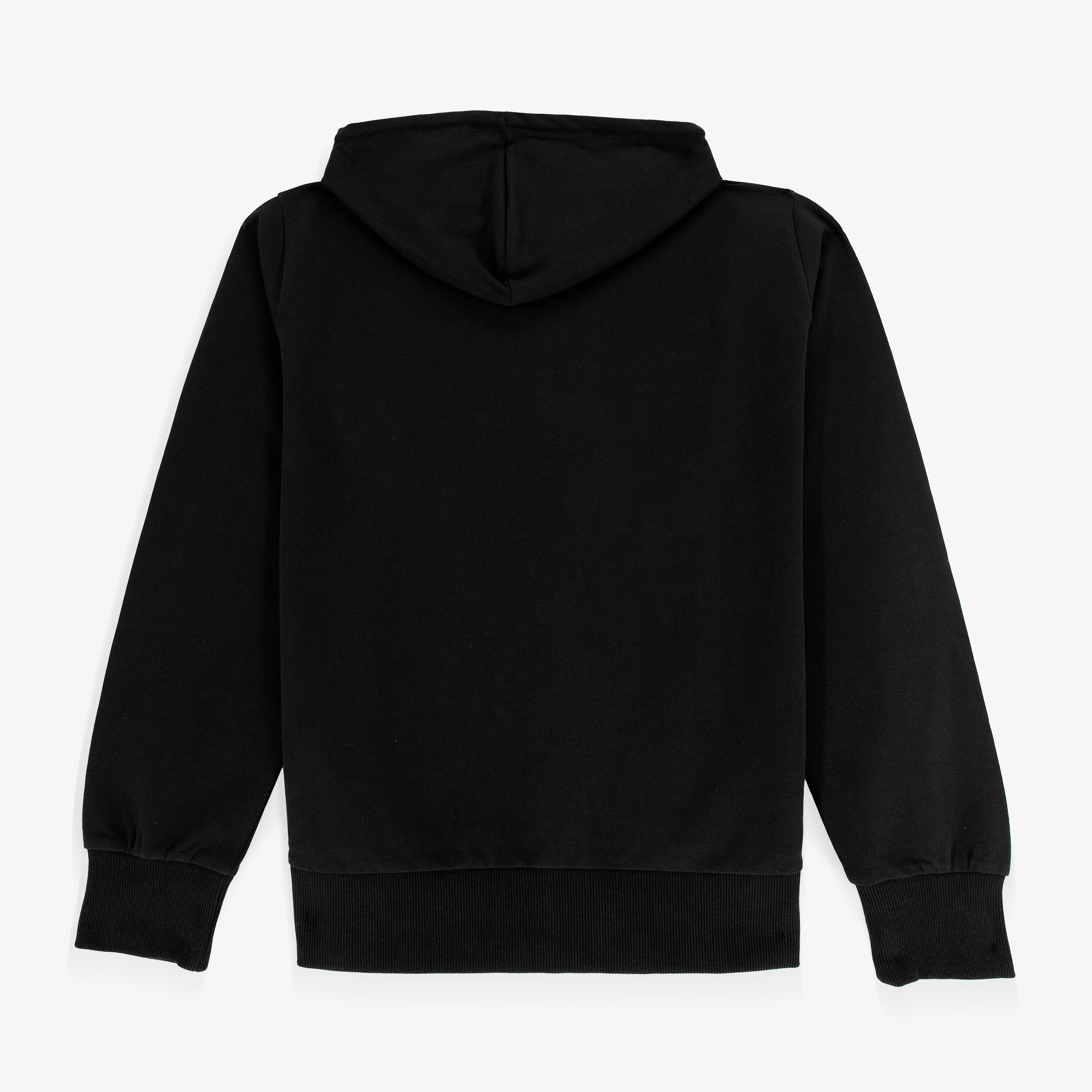 Black cotton Sidney zip-up hoodie SERGE BLANCO Black