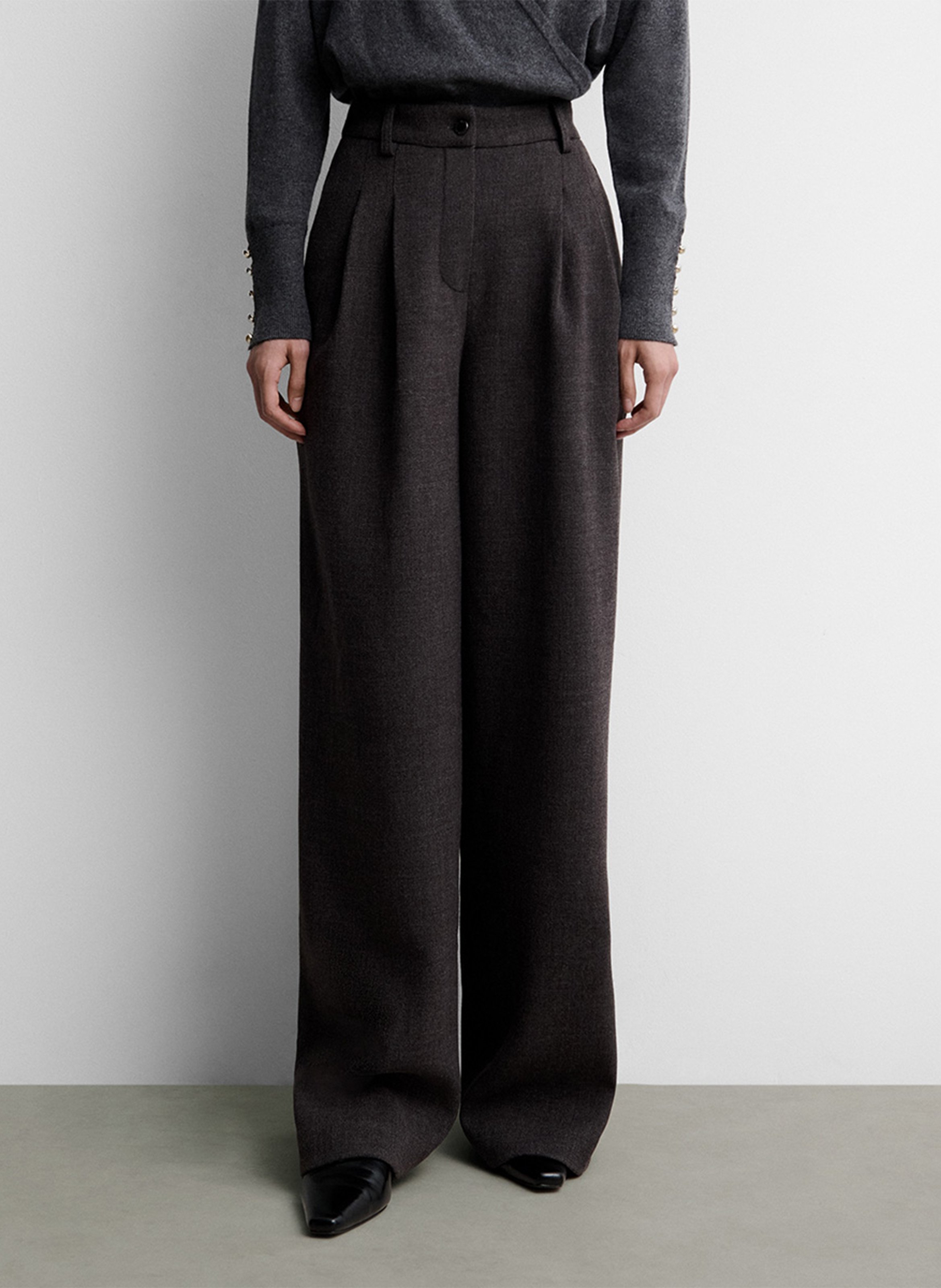 High-waisted wide-leg pants SIMORRA Grey