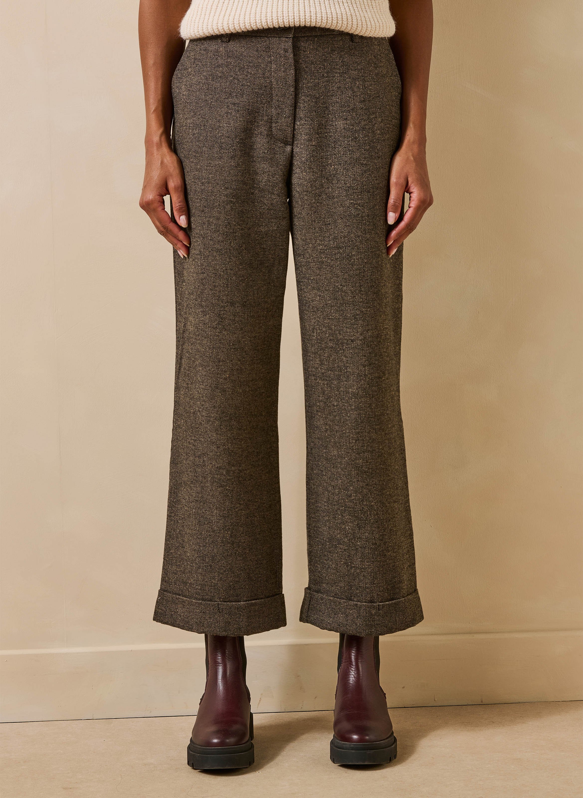 Gerade geschnittene Hose LA FEE MARABOUTEE Braun