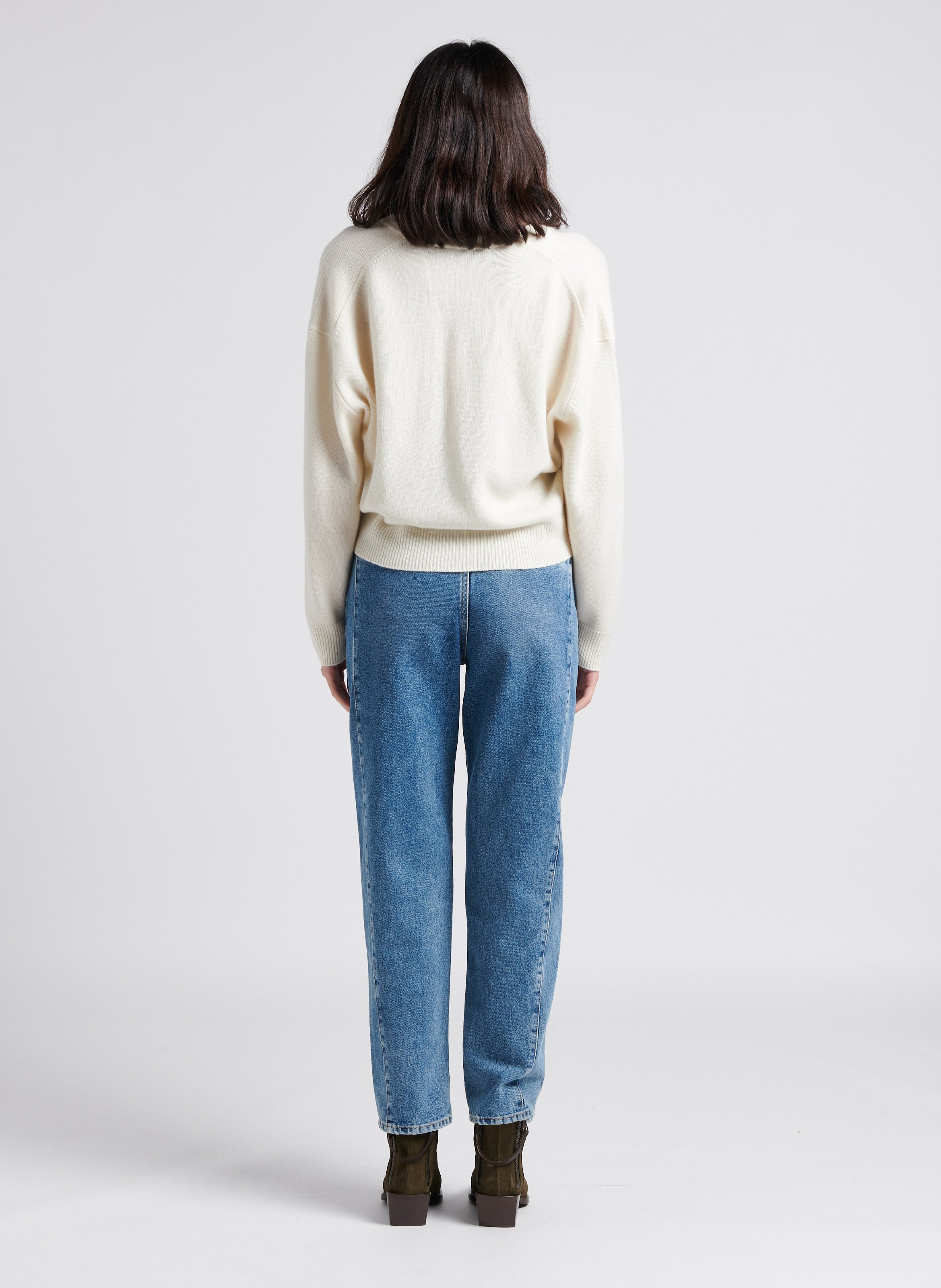 Jean droit en coton IRO Bleu