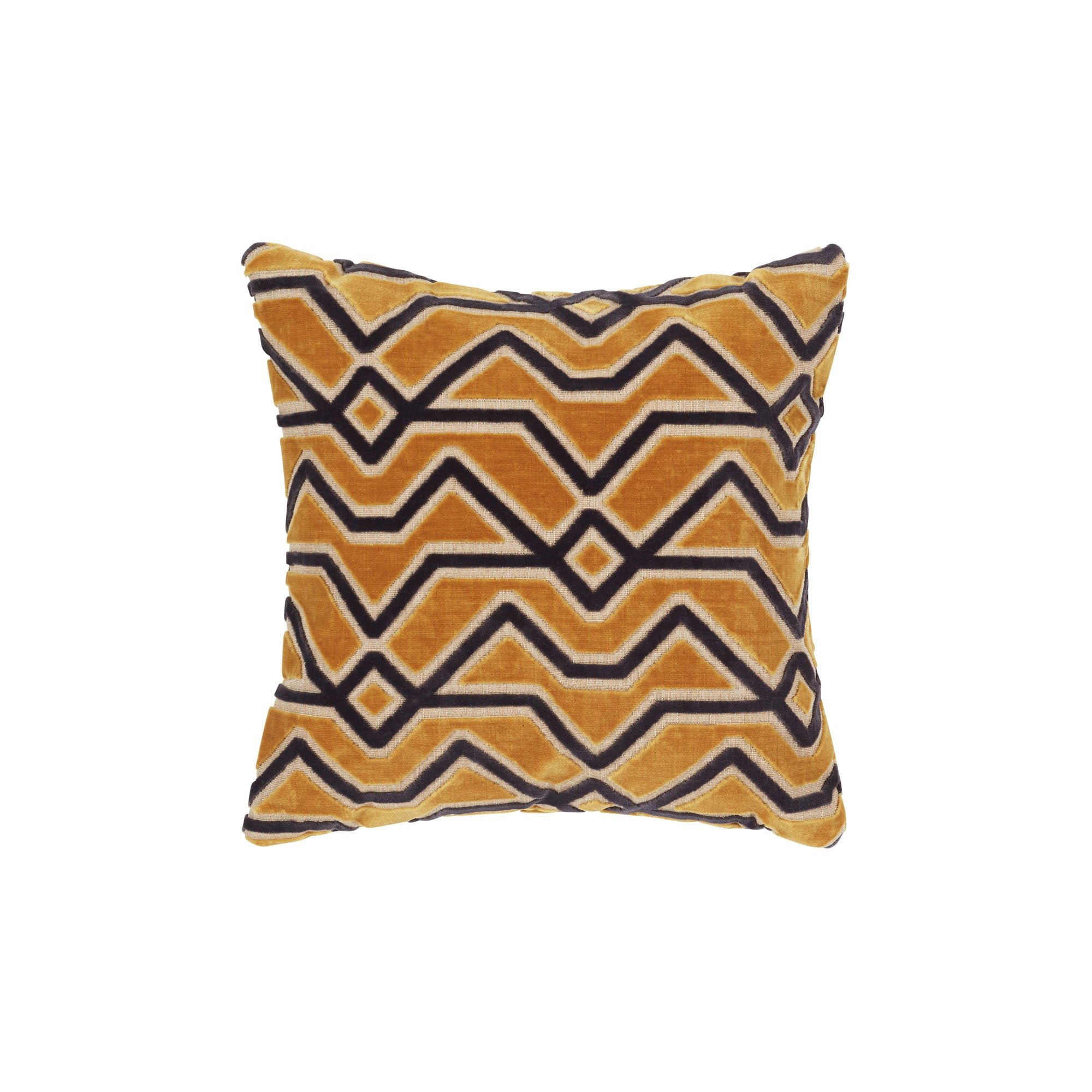 KUMBO - Linen cushion cover MADURA Yellow