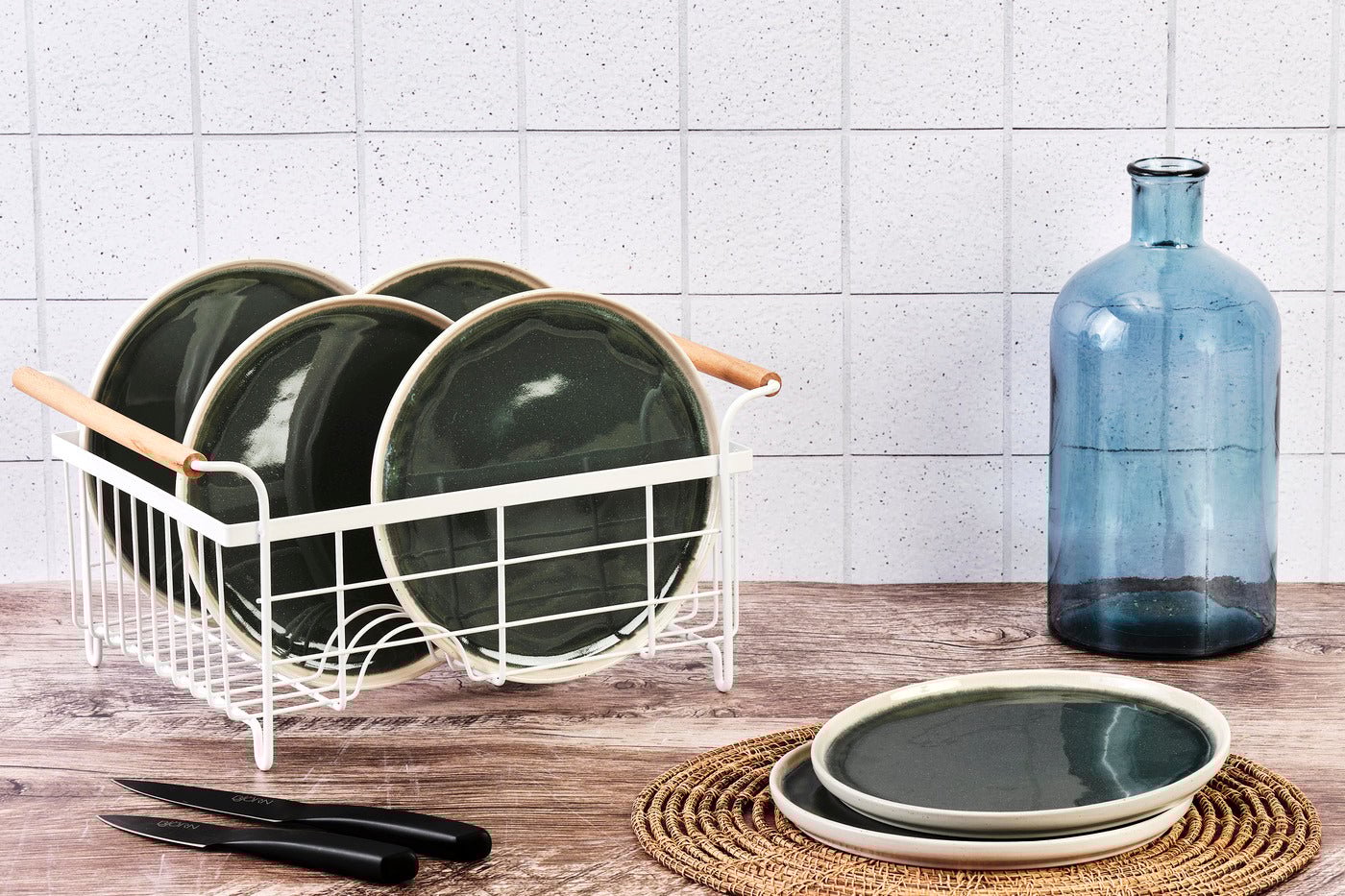 Oxygen plate ø21.5cm - 6 pieces - powder pink BJORN Green