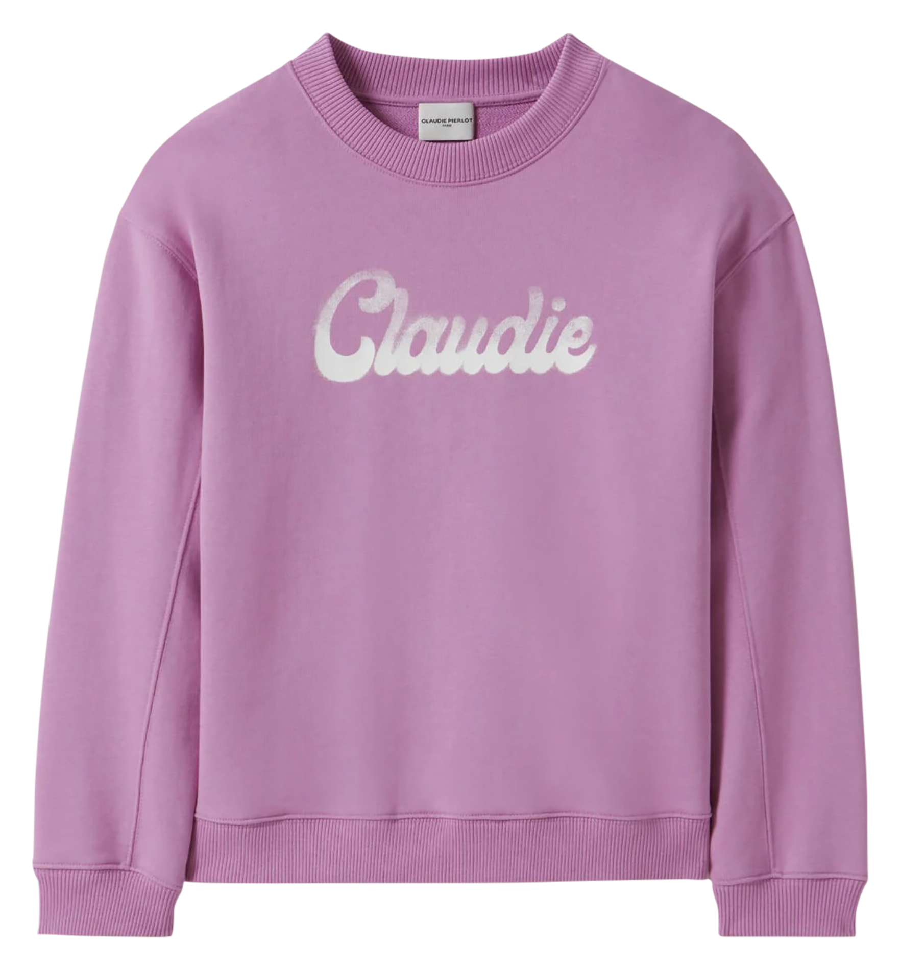 Sweatshirt ample imprimé en coton CLAUDIE PIERLOT Rose