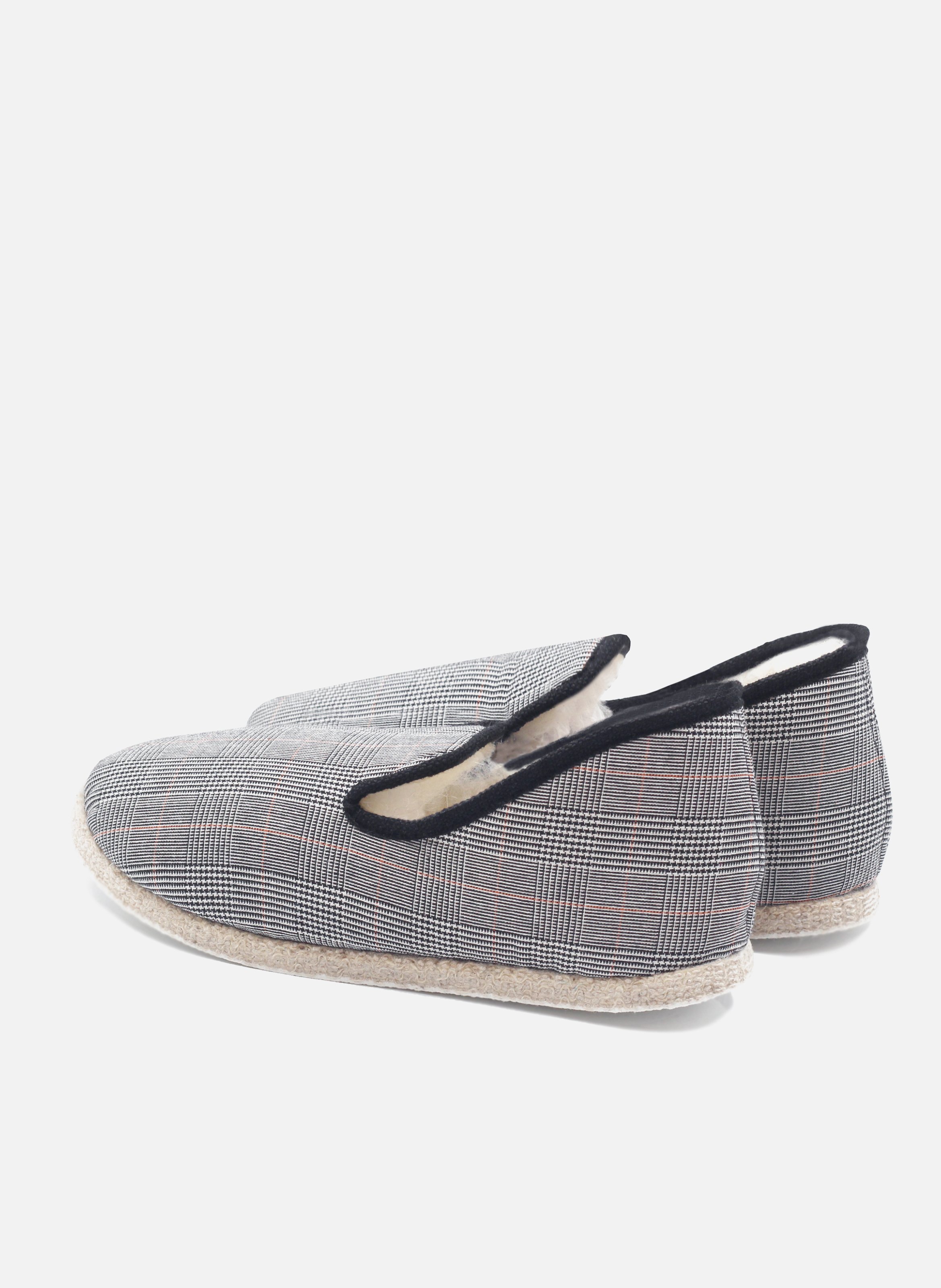 Fabric Charentaise slippers JULES & JENN Black