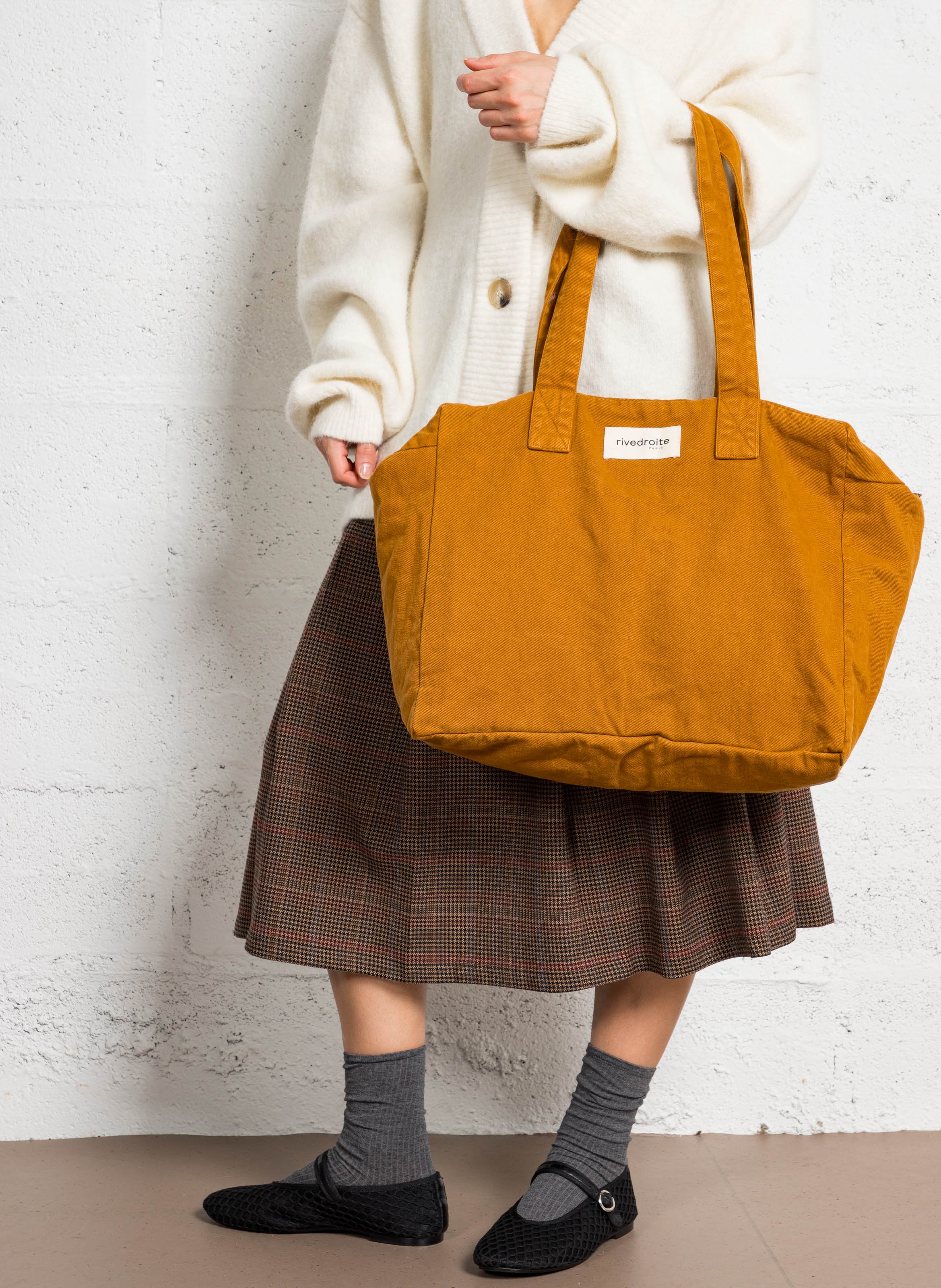 Cotton weekend bag RIVEDROITE PARIS Brown