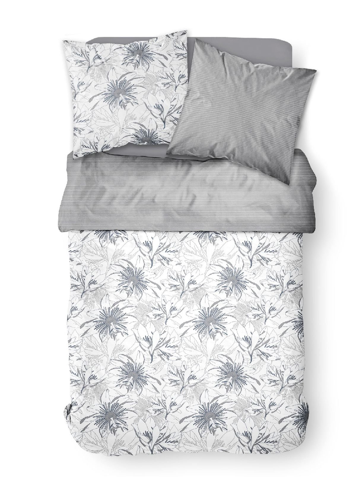 Printed cotton bedding set TODAY LINGE DE MAISON White
