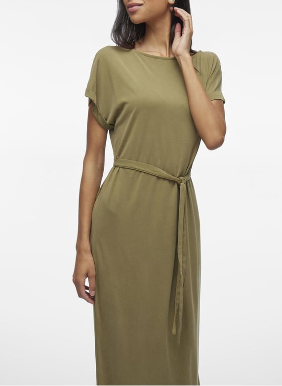 Boat-Neck midi dress Green Vila - Women | Place des Tendances Boat-Neck midi dress Green Vila - Women | Place des Tendances