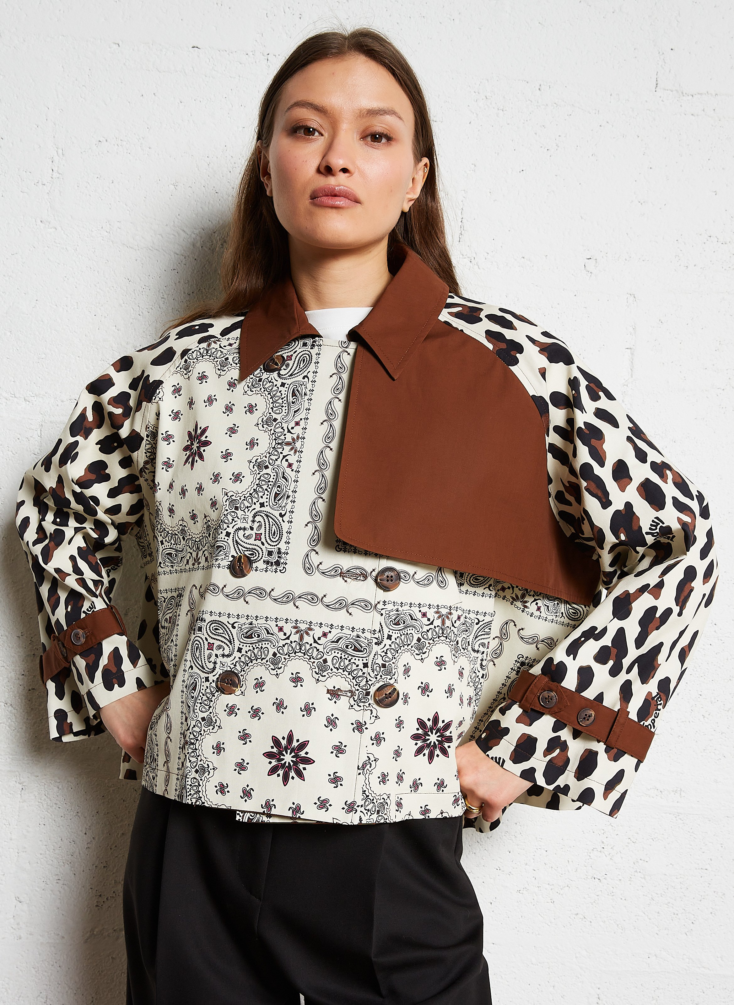 Jasje met klassieke kraag en print IMPERIAL Veelkleurig